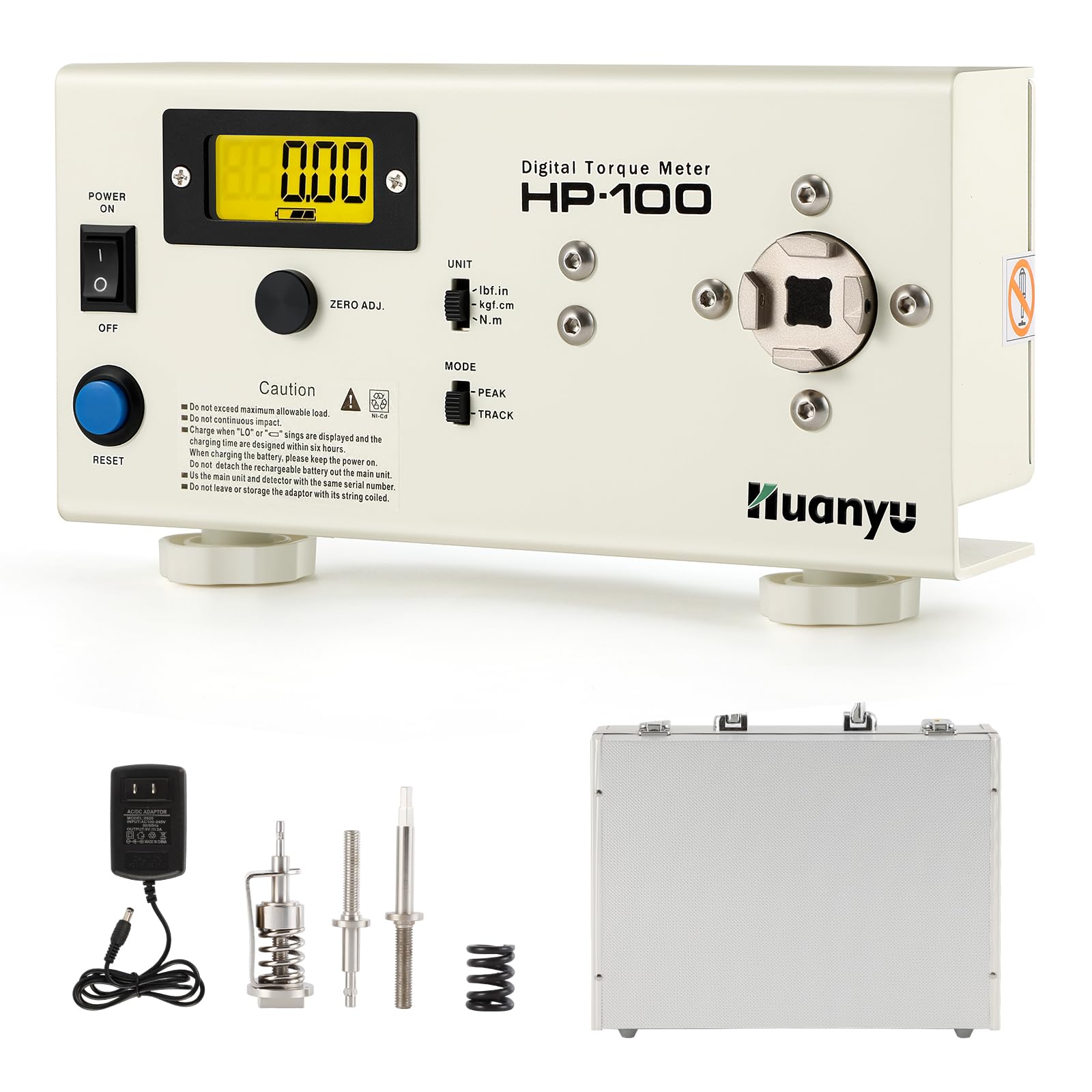 Huanyu Digital Torque Meter HP-100 - Portable Torque Gauge Tester with LCD Display for Screwdriver, Wrench & Bolt Measurement - Perfect for Automotive Repair, Industrial Maintenance & DIY Projects