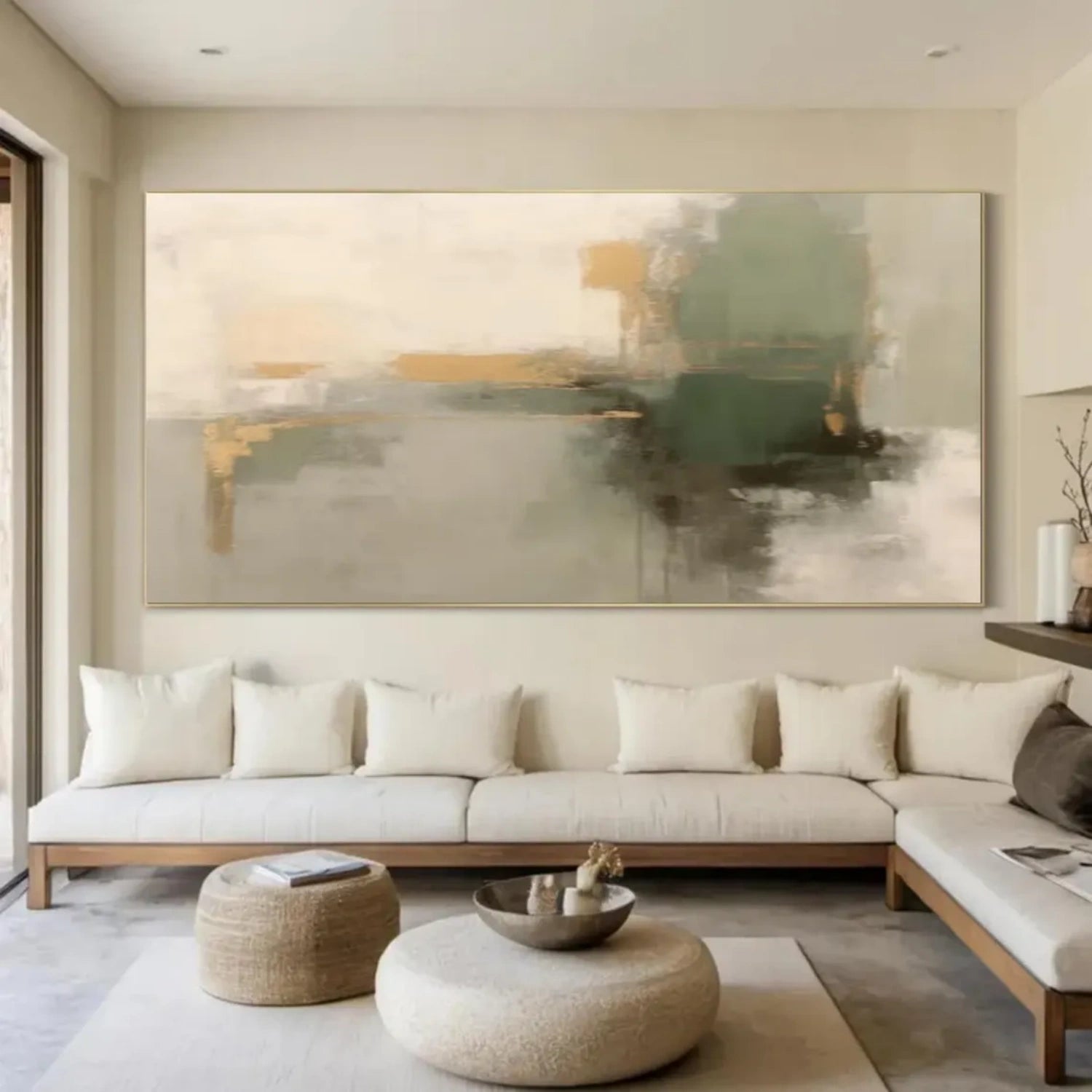 Abstract Painting #AB 346 - Modern Wall Art for Living Room, Bedroom & Office Decor - Handmade Canvas Artwork for Home & Office Interior Design
