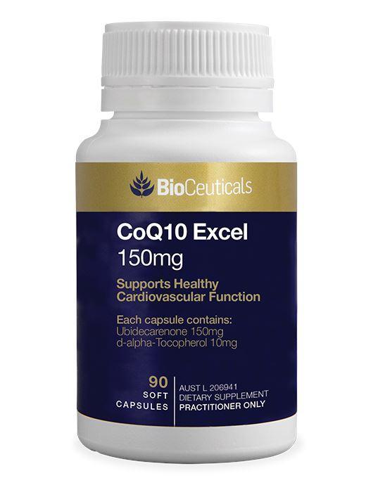 BioCeuticals CoQ10 Excel 150mg - High Potency Ubiquinol Supplement for Heart Health & Energy Support - Perfect for Active Adults & Cardiovascular Wellness