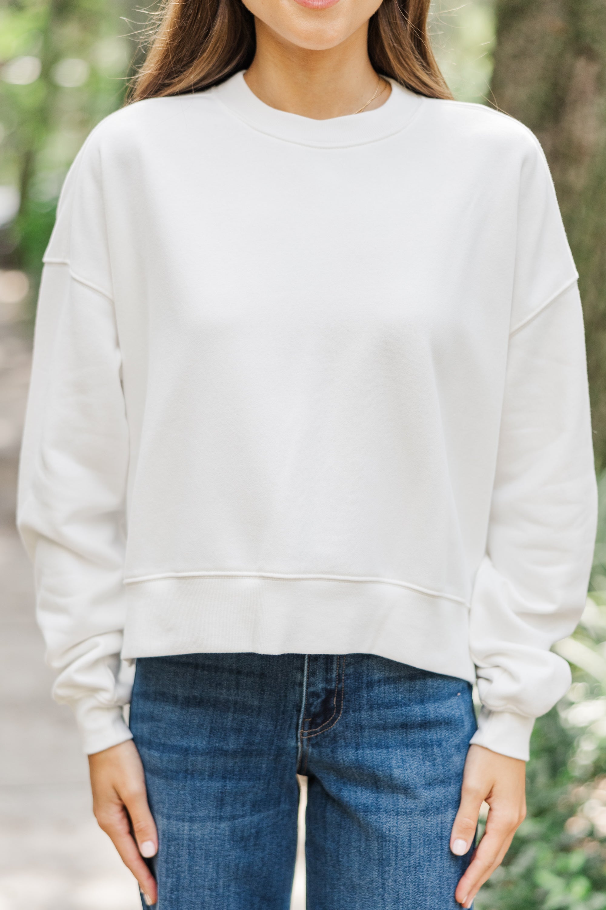 Everyday Everyway Bone White Sweatshirt - Soft Casual Pullover for Women & Men | Perfect for Lounge Wear, Street Style & Everyday Comfort