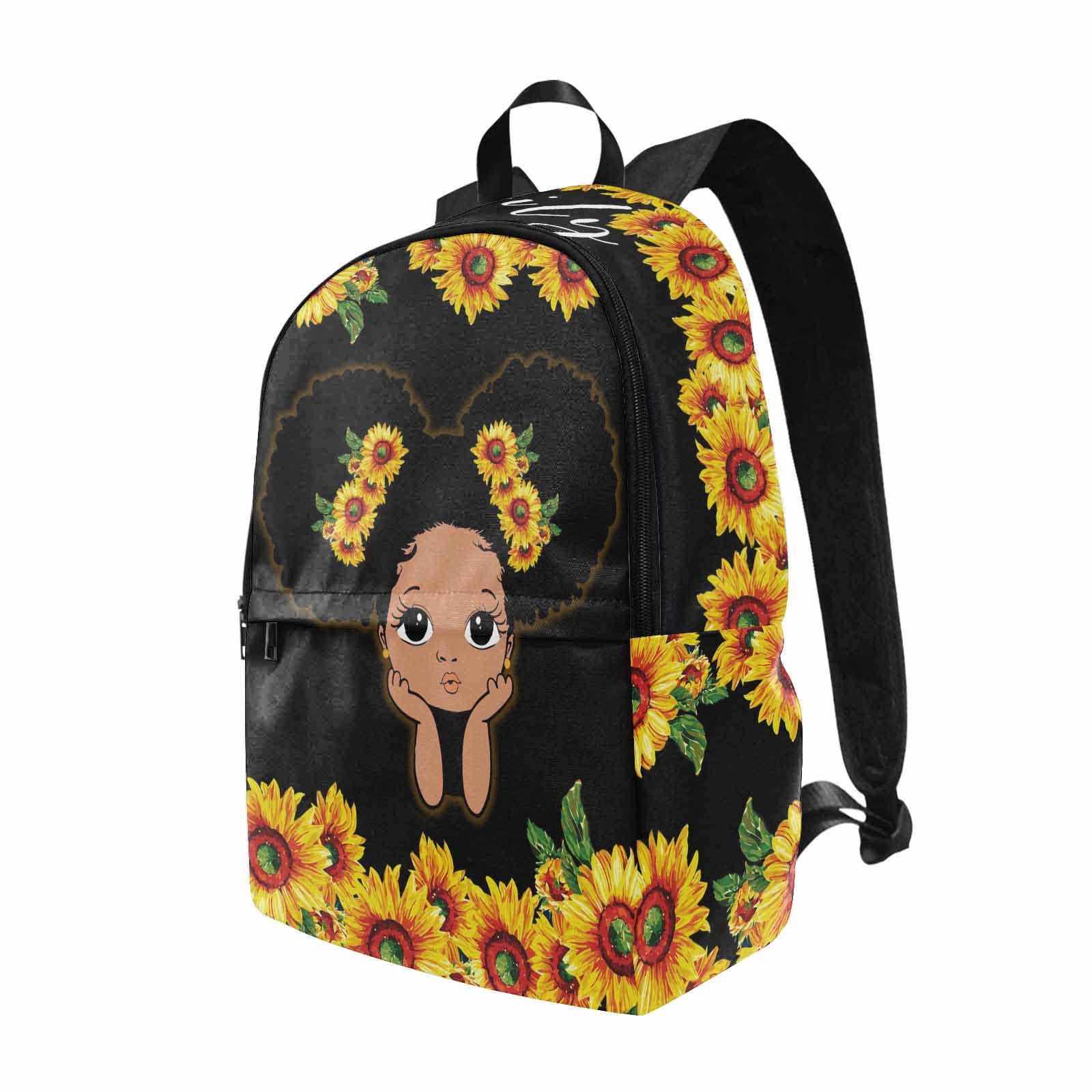 Personalized Name Backpack for Kids - Sunflower Themed Unisex School Bookbag for Boys & Girls | Perfect for School, Travel & Daily Use