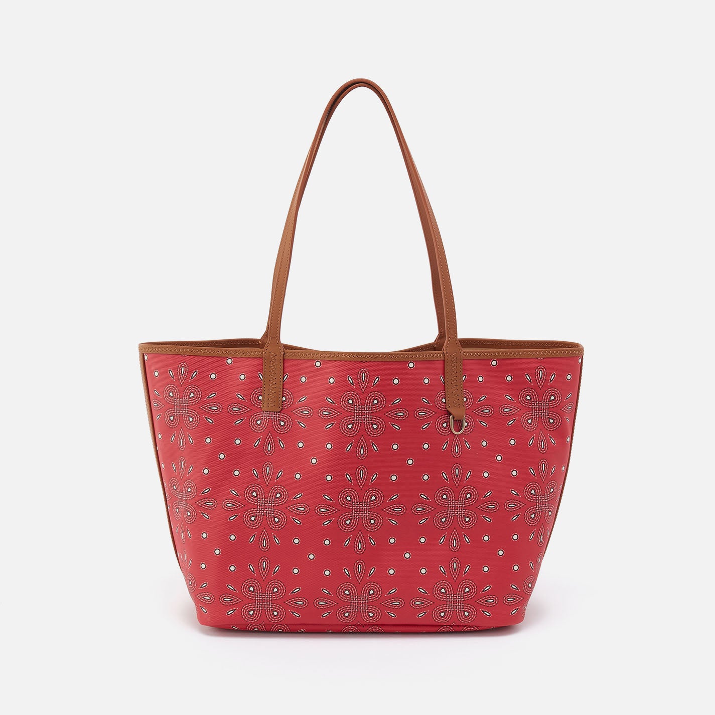 All That Tote In Coated Canvas - Red Journey Bandana Print Fashionable Shoulder Bag for Women | Perfect for Travel, Shopping & Everyday Use