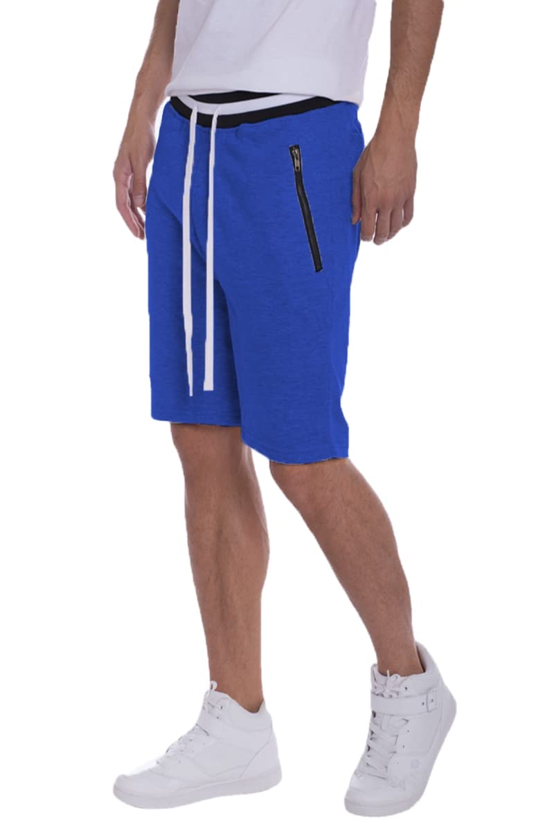 WEIV GEAR Men's Sweatpants - French Terry Athletic Shorts with Drawstring Waist & Zipper Pockets for Gym, Running, Workout and Casual Wear