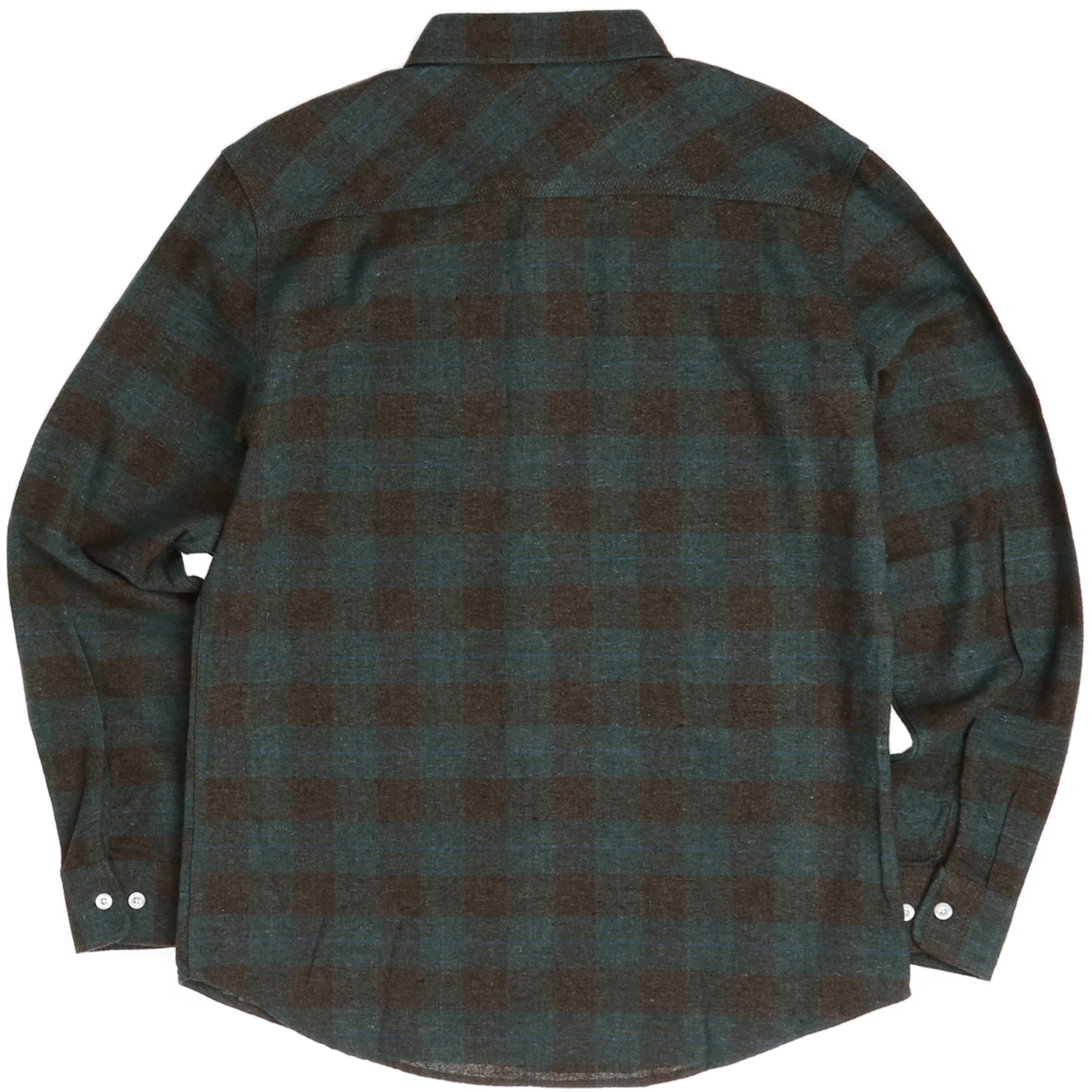 Brixton Bowery Long Sleeve Flannel Shirt in Ocean Blue - Stylish & Comfortable for Casual Wear, Outdoor Adventures & Fall Layering
