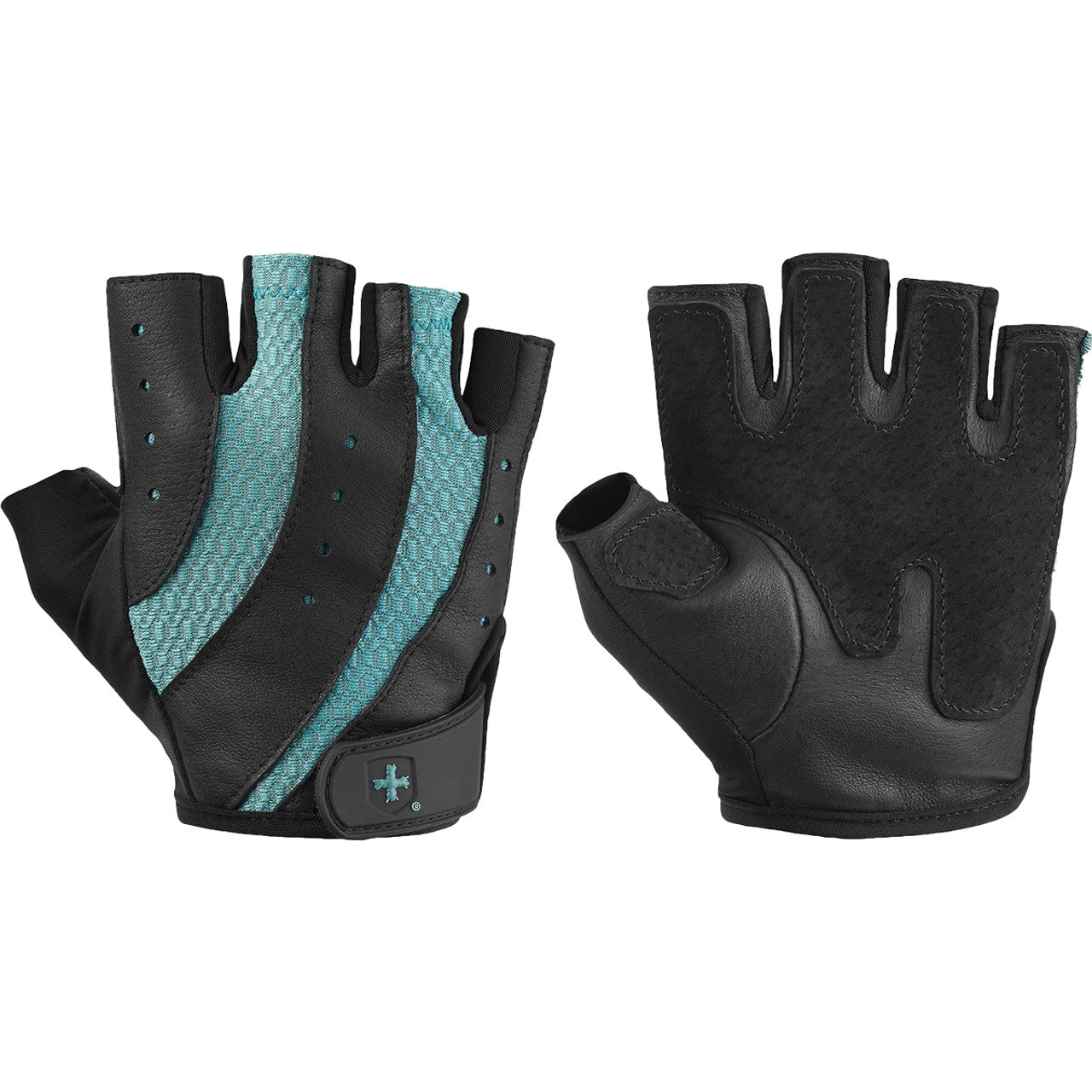 Harbinger Women's Pro Weightlifting Gloves - Teal Color for Gym, CrossFit & Strength Training