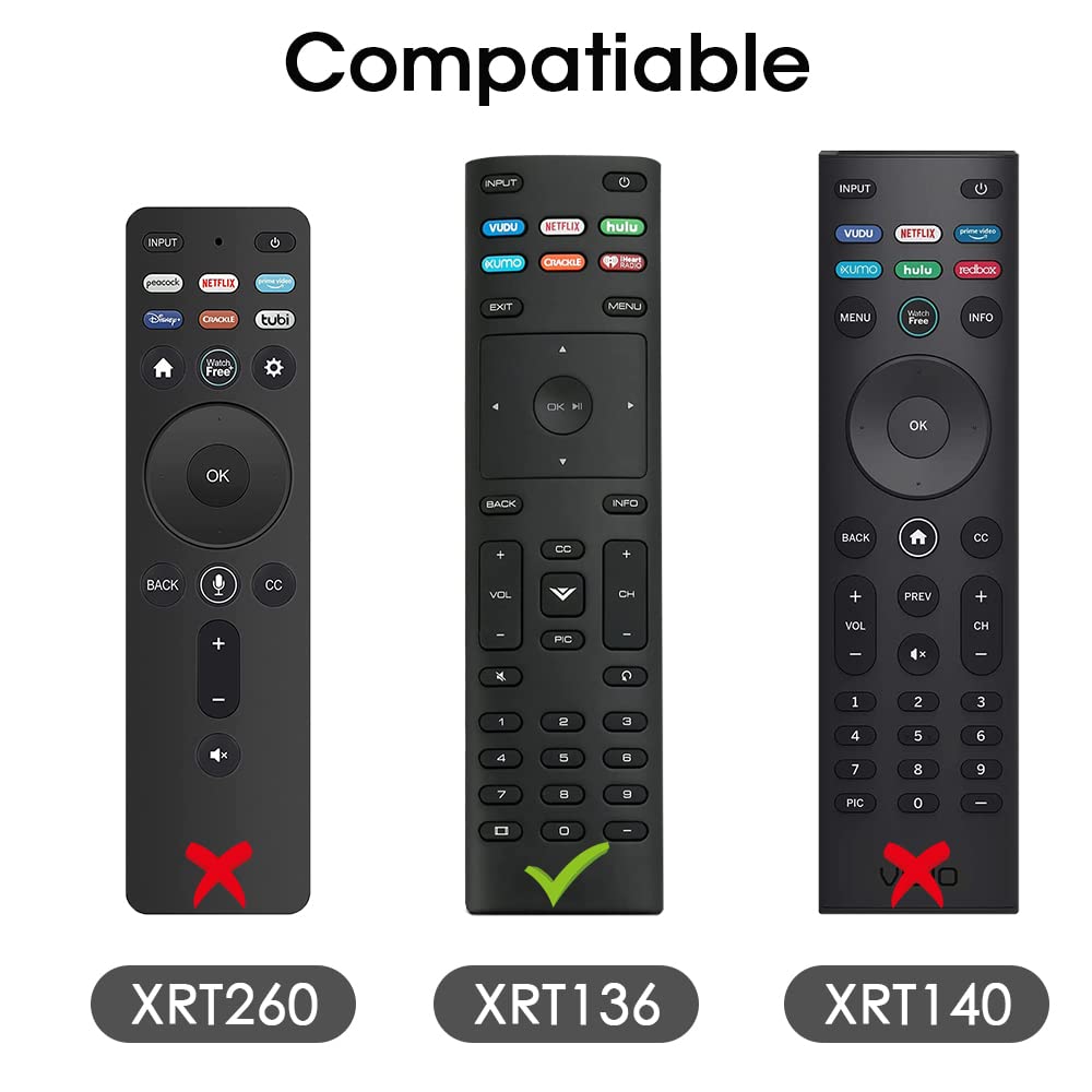 2 Pack Shockproof Silicone Protective Case Cover for Vizio XRT136 Smart TV Remote - Soft Durable Replacement Bumper Cover (Glow Blue + Glow Green) - Perfect for Home Entertainment & Family Use