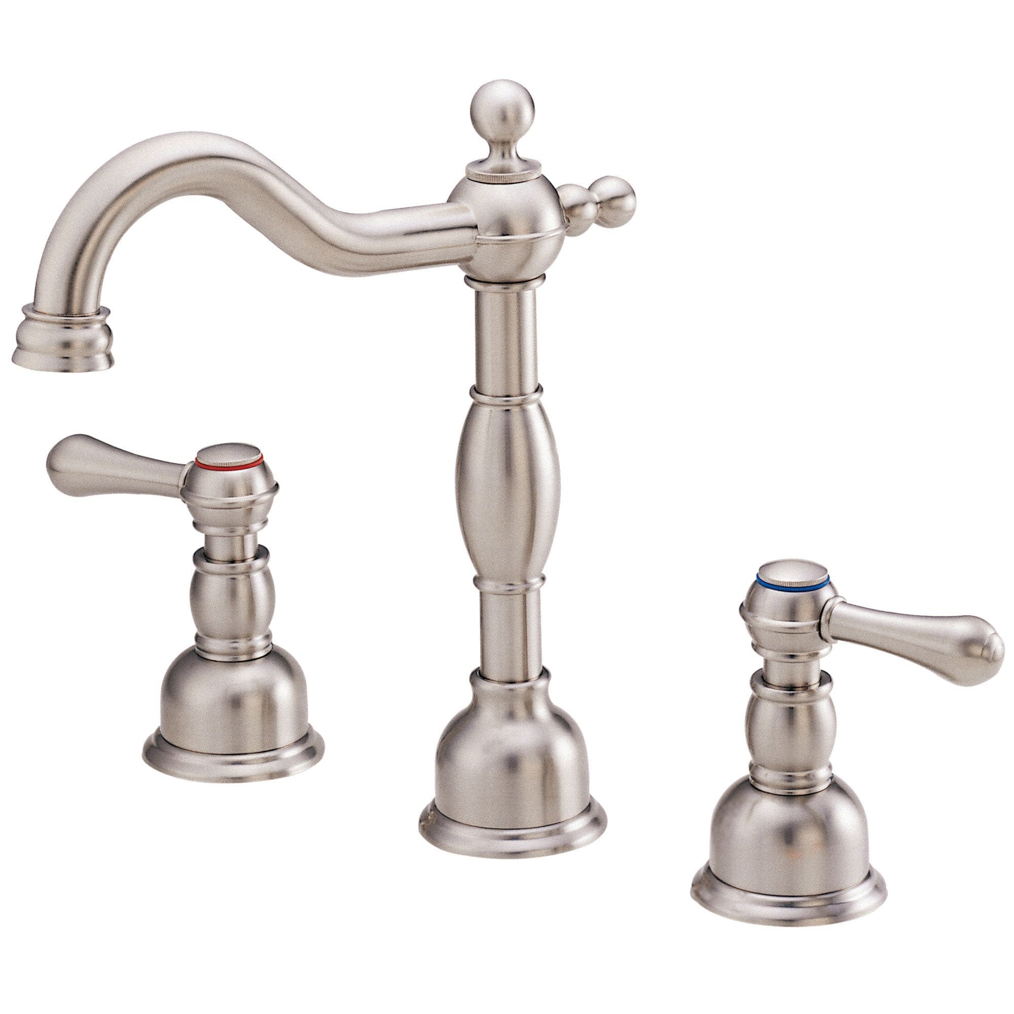 Danze Opulence Brushed Nickel Traditional Widespread Roman Tub Filler Faucet with Rough-in Valve - Luxury Bathroom Fixture for Spa-Like Soaking Experience