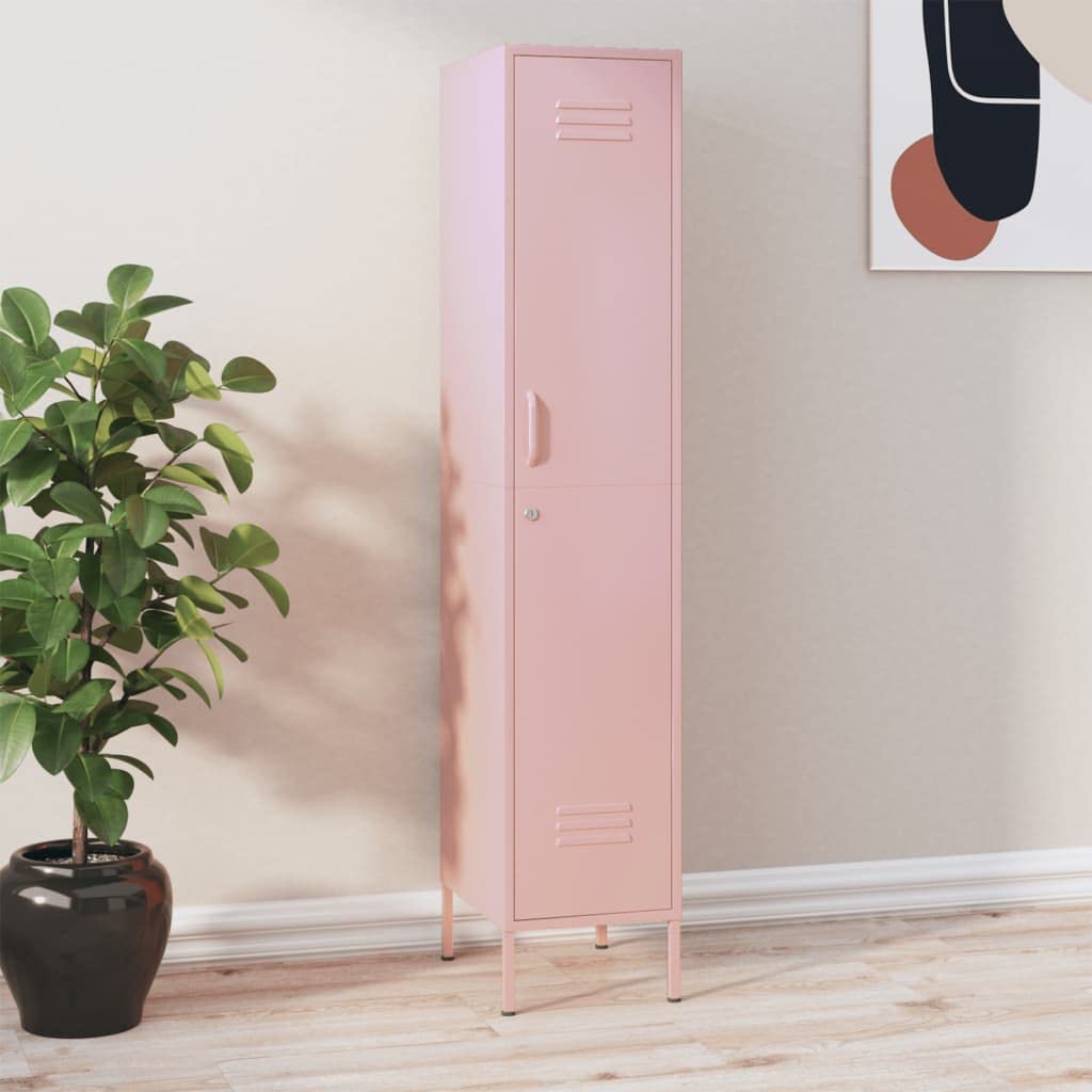 Pink Steel Storage Cabinet - 13.8