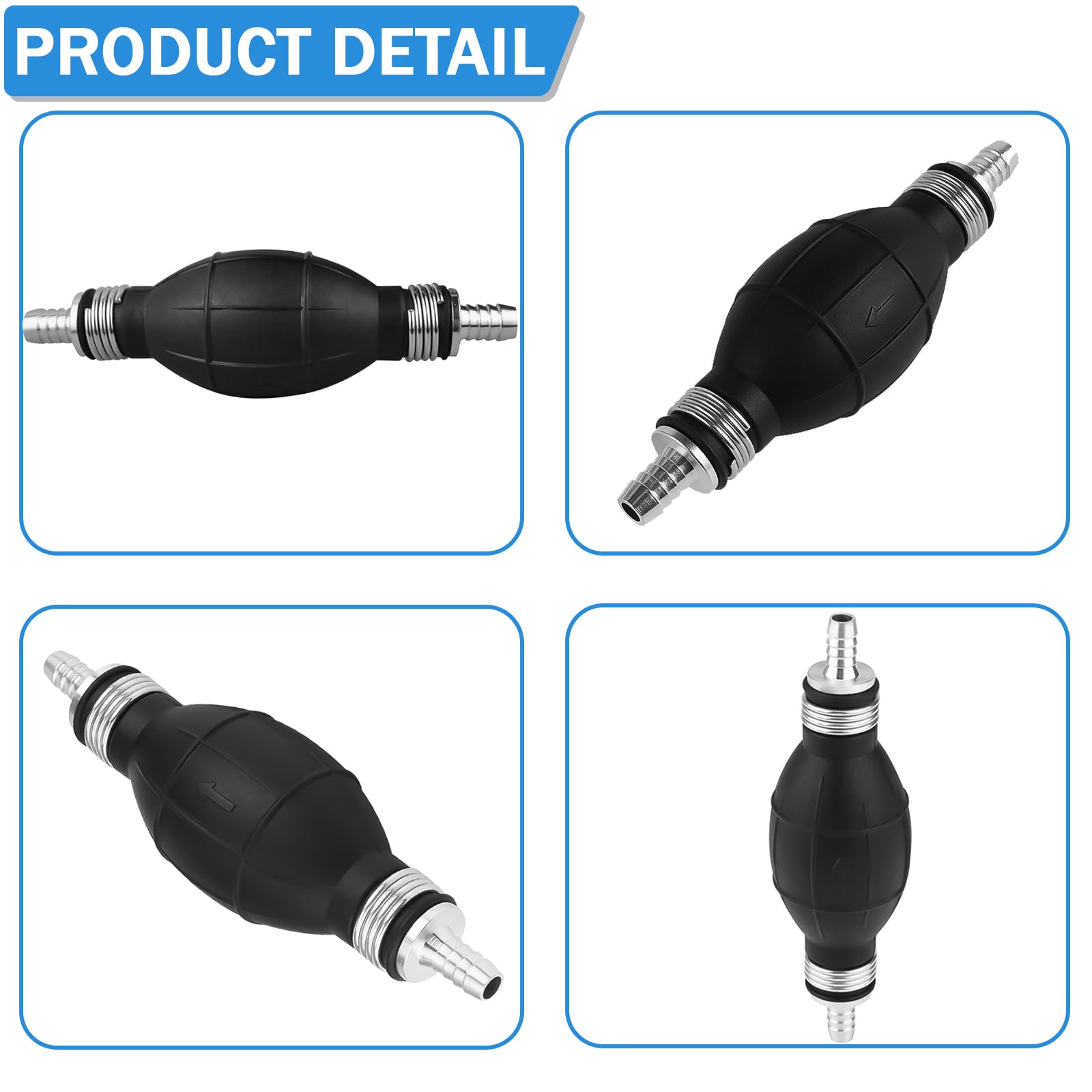 2Pcs Marine Fuel Primer Bulb 5/16