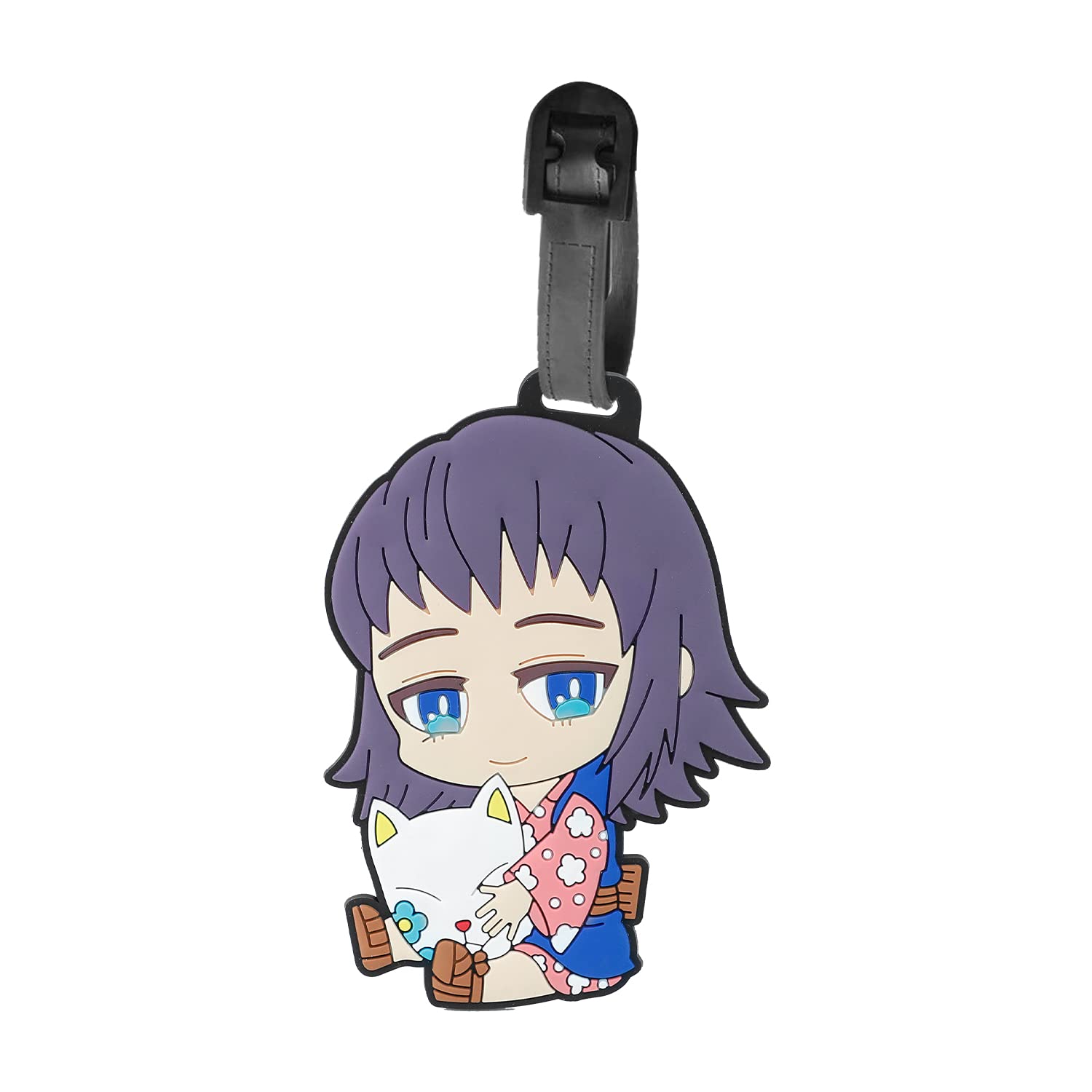 Anime Slayer Luggage Tags with Adjustable Belt Straps - 8 Pack Durable ID Labels for Travel Bags & Suitcases | Perfect for Anime Fans, Cosplay Events & Convention Travel