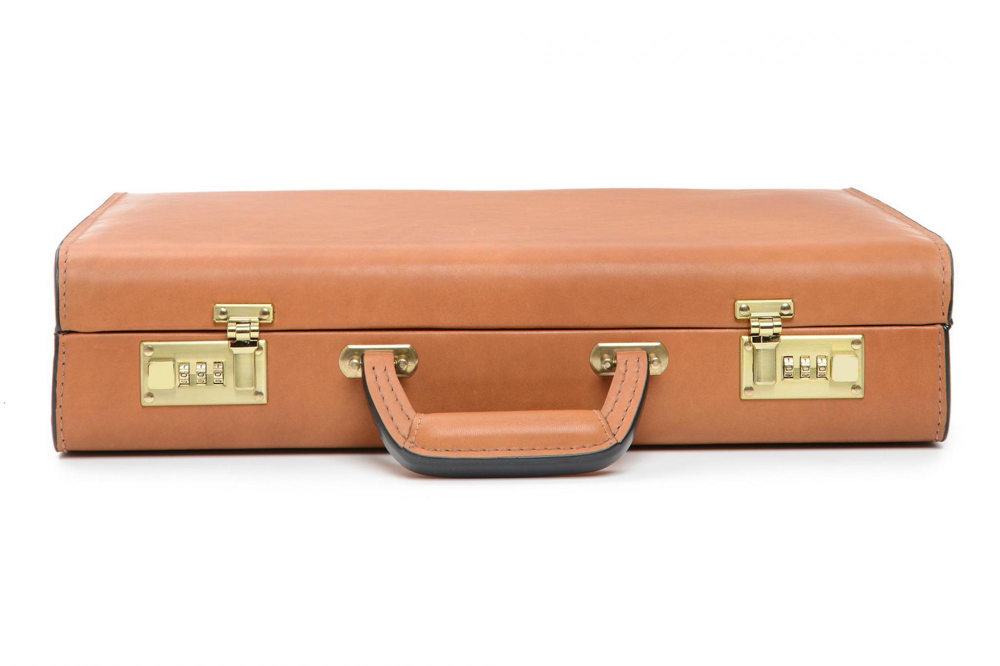 Korchmar Classics 5 Monroe Attache Briefcase - Premium Leather Business Laptop Bag for Professionals - Perfect for Office, Travel & Executive Meetings