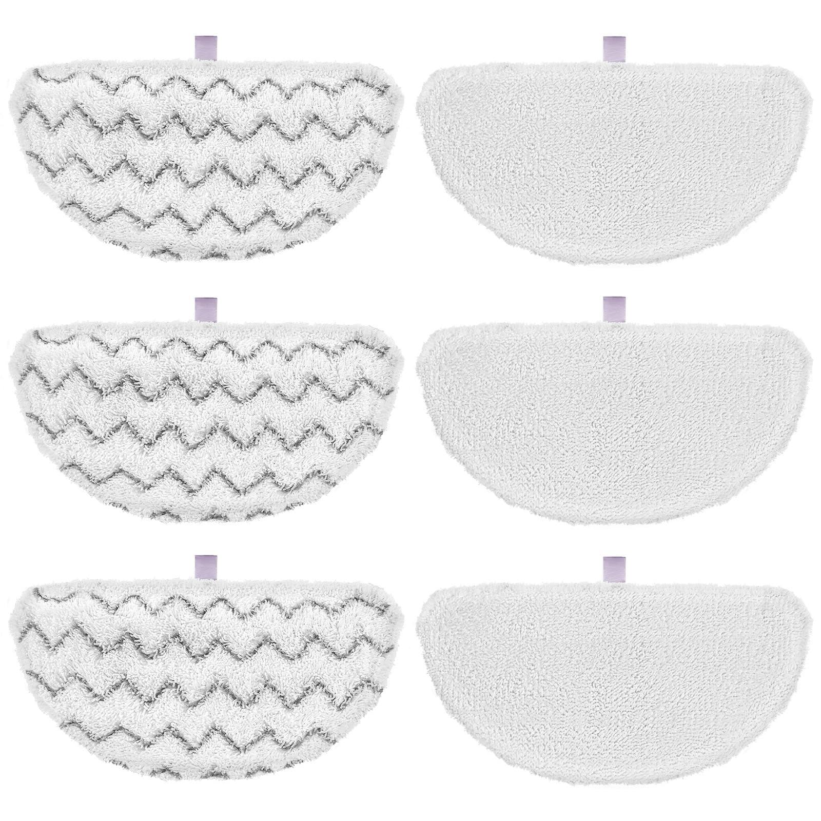 6 Pack Replacement Steam Mop Pads for Bissell PowerFresh Models 1806, 1544, 1440, 2075A, 2685A, 1940W, 19404 Series - Compatible with 19402, 19408, 1940a, 1940f, 1940q, 1940t, B0006, B0017 - Part #5938, #203-2633 - Perfect for Deep Cleaning Floors, Tiles, and Hardwood Surfaces