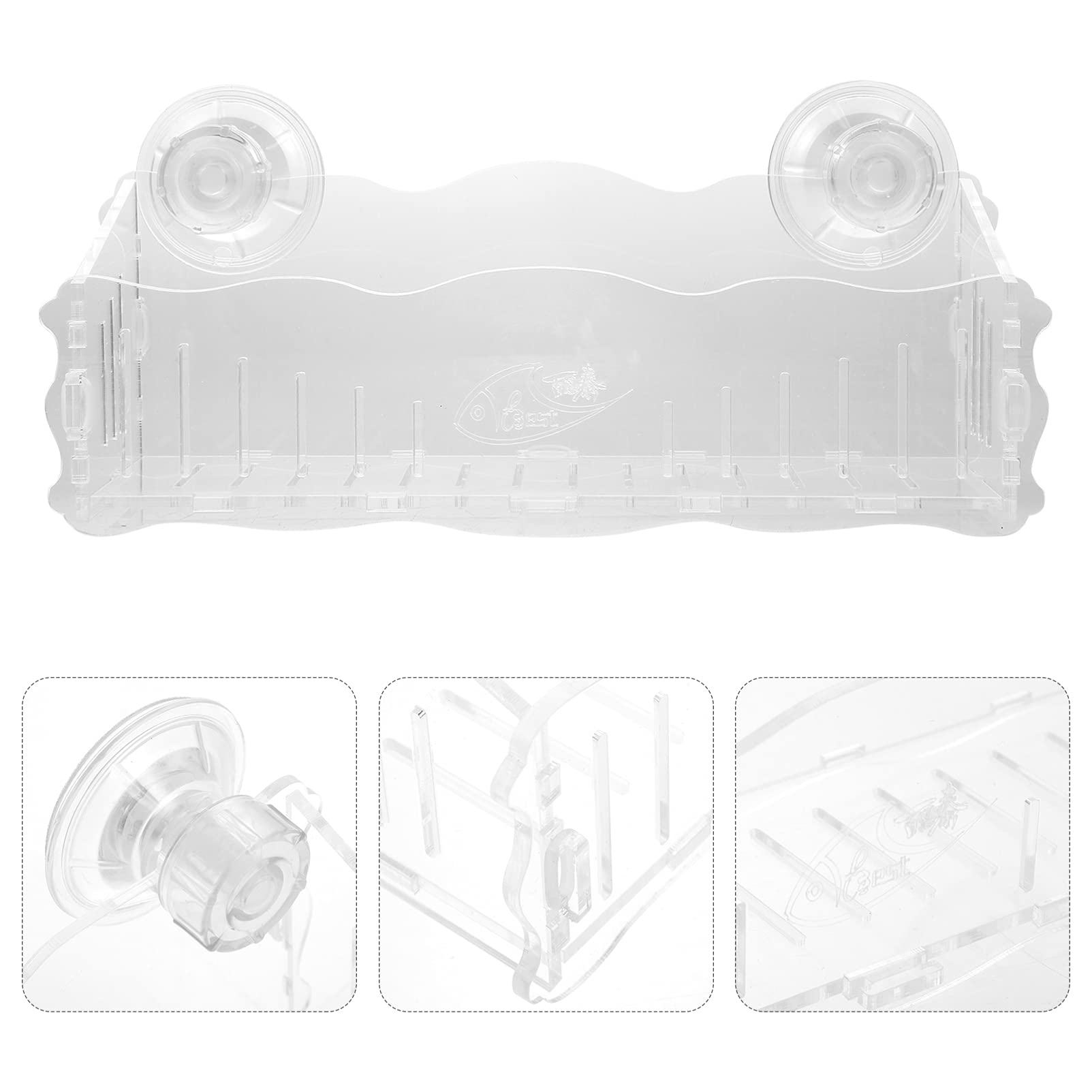 Acrylic Aquatic Plant Pot with Suction Cups - Transparent Aquarium Plant Holder for Live Plants in Fish Tanks | Perfect for Aquascaping, Betta Fish Tanks & Freshwater Plant Growth