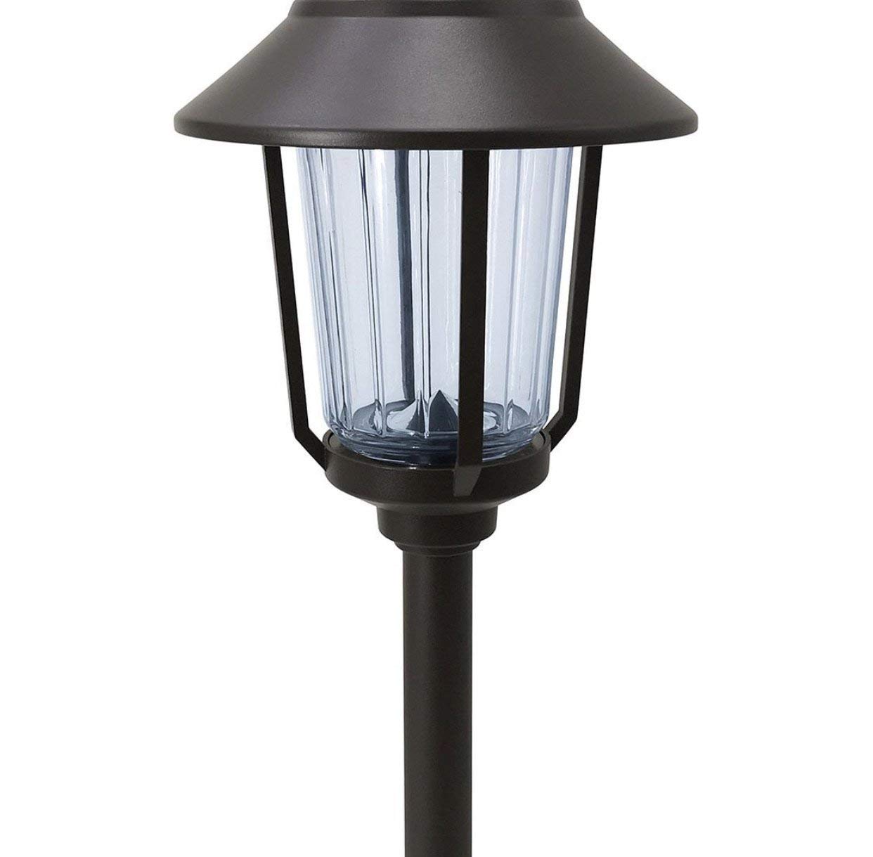 Solar LED Pathway Lights - 6 Pack, Nickel Finish, Modern Metal Design, Waterproof Outdoor Yard Lights for Garden, Patio, Walkway & Driveway | Auto On/Off, Rechargeable Battery | Perfect for Landscape Lighting, Backyard Decor & Night Safety