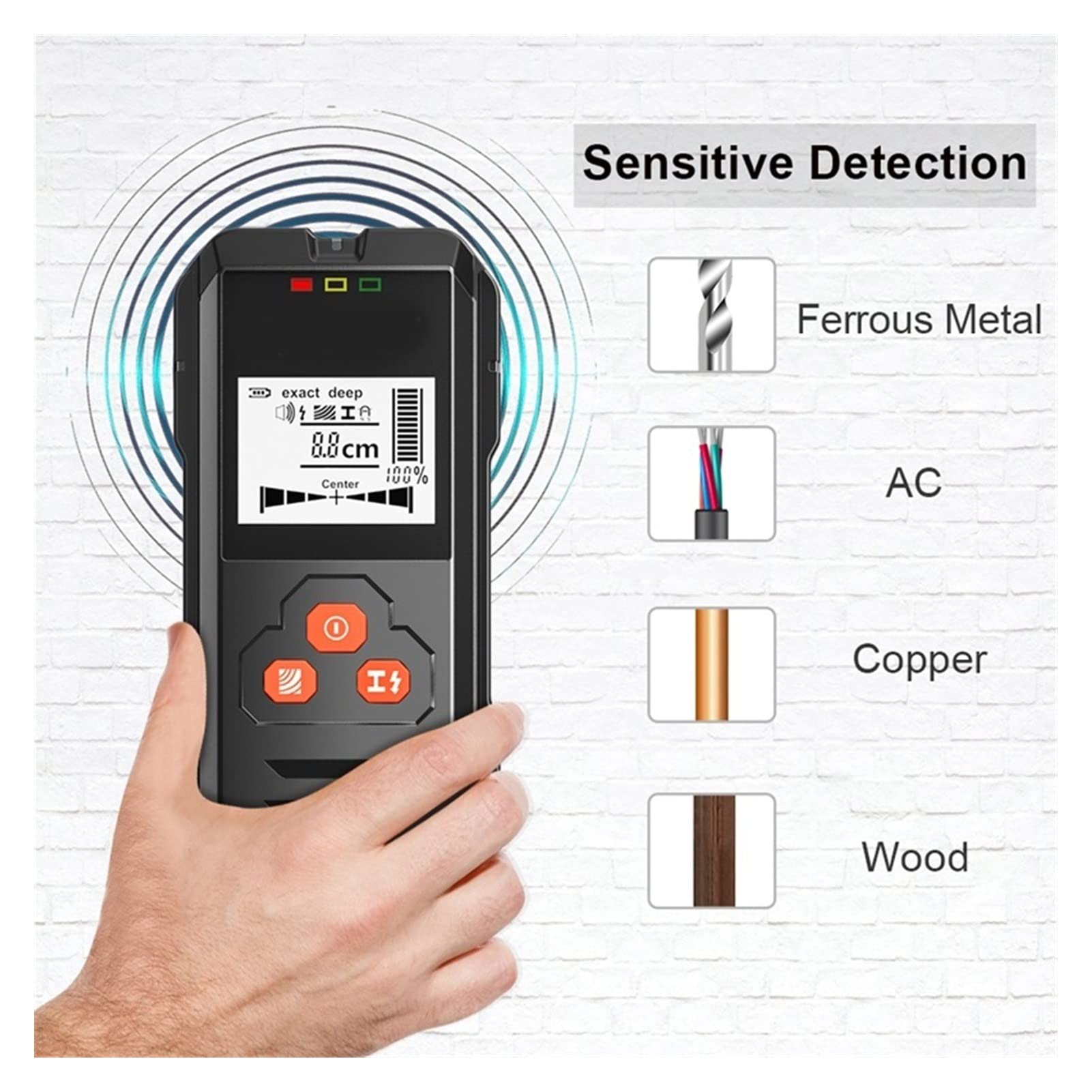 Professional Metal Detector for Adults - Backlit LCD with Depth Tracker & Buzzer Alarm for Treasure Hunting & Home Renovation