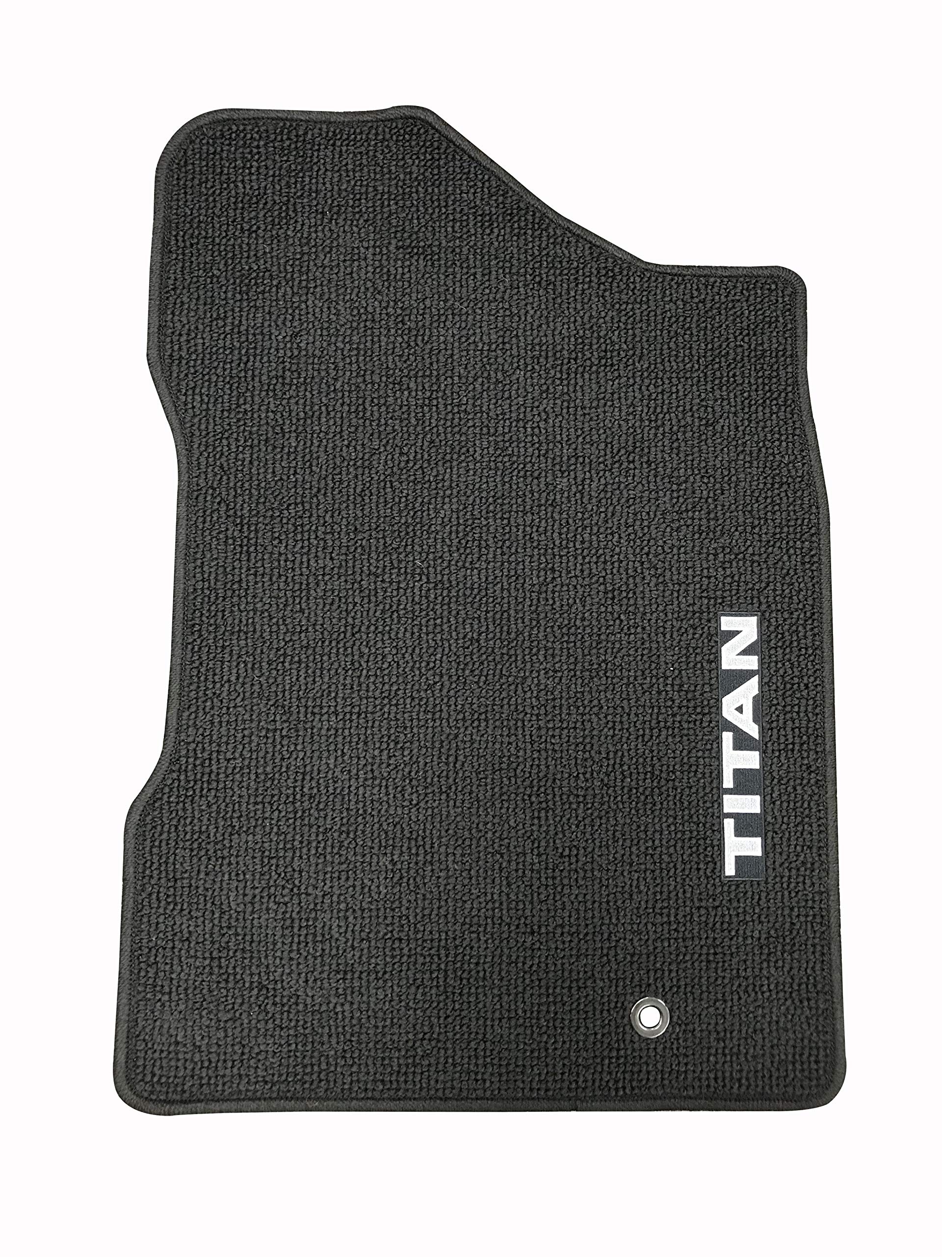 Nissan Titan King Cab All-Weather Floor Mats - Heavy Duty Rubber Car Mats for 2004-2023 Models - Black (185T8-BLCKL) | Perfect for Off-Roading, Work Trucks & Daily Commutes