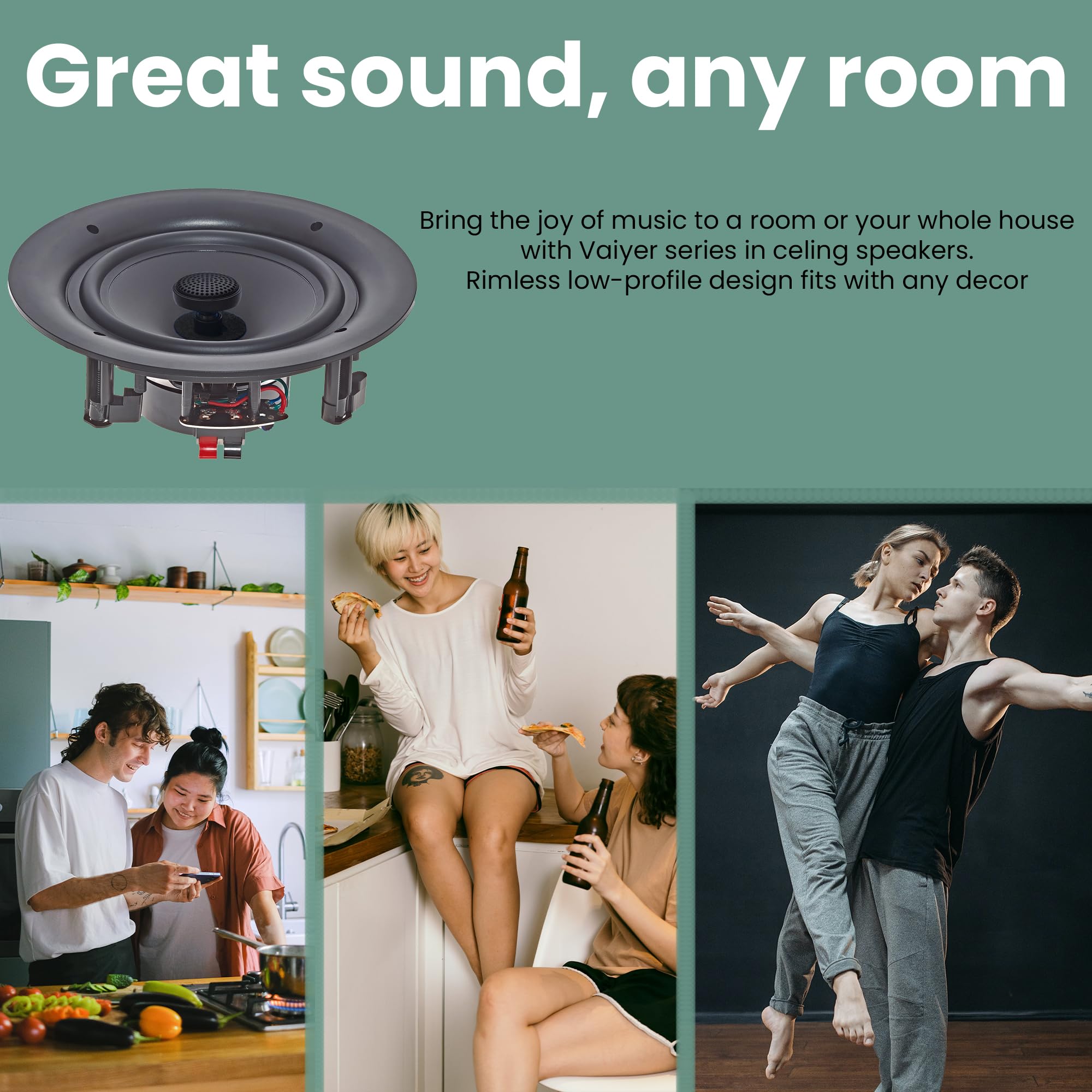 2000W Bluetooth Home Theater System with 4x 6.5