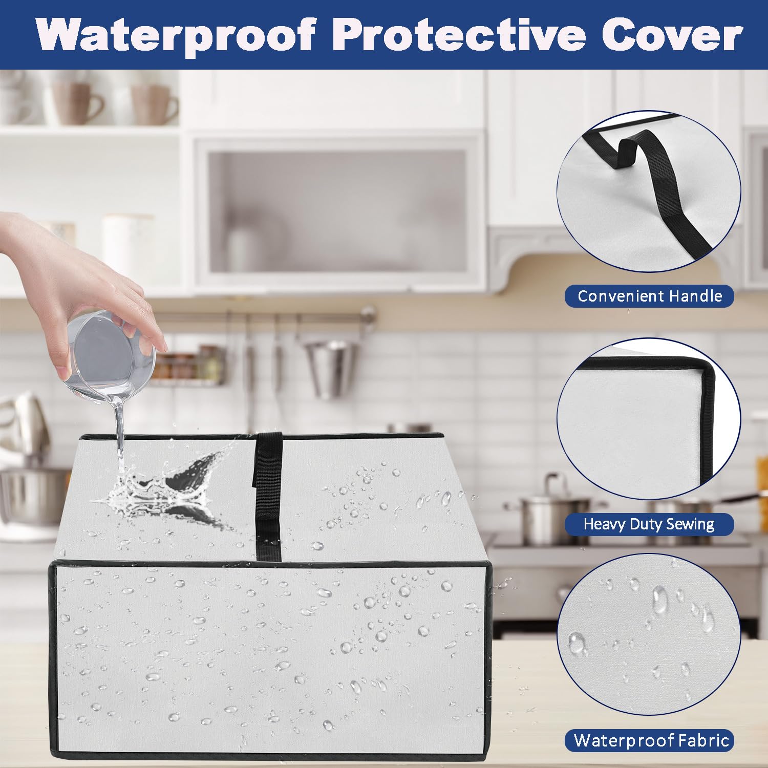 Ninja SLUSHi FS300 Frozen Drink Maker Cover - Waterproof Dustproof Heavy-Duty Thickened Protective Case (Silver) | Perfect for Indoor/Outdoor Use, Parties, Bars & Home Kitchen Appliances Protection