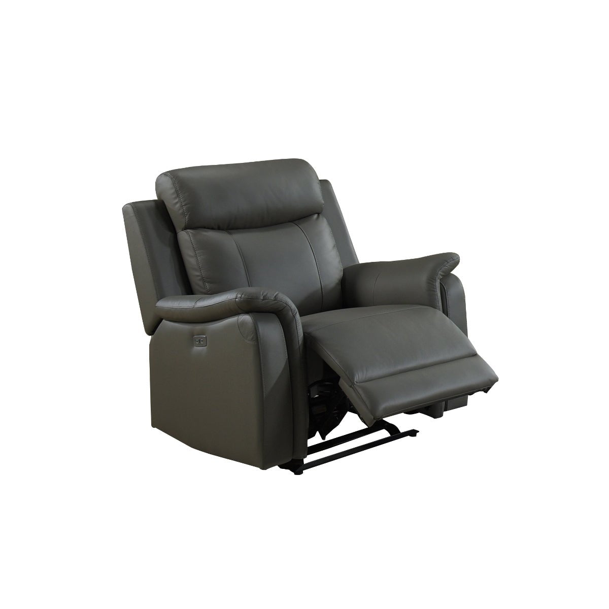 Cyrus Grey Power Glider Recliner Chair - Electric Lift Reclining Sofa with Massage & Heat for Living Room, Bedroom, or Home Theater Comfort