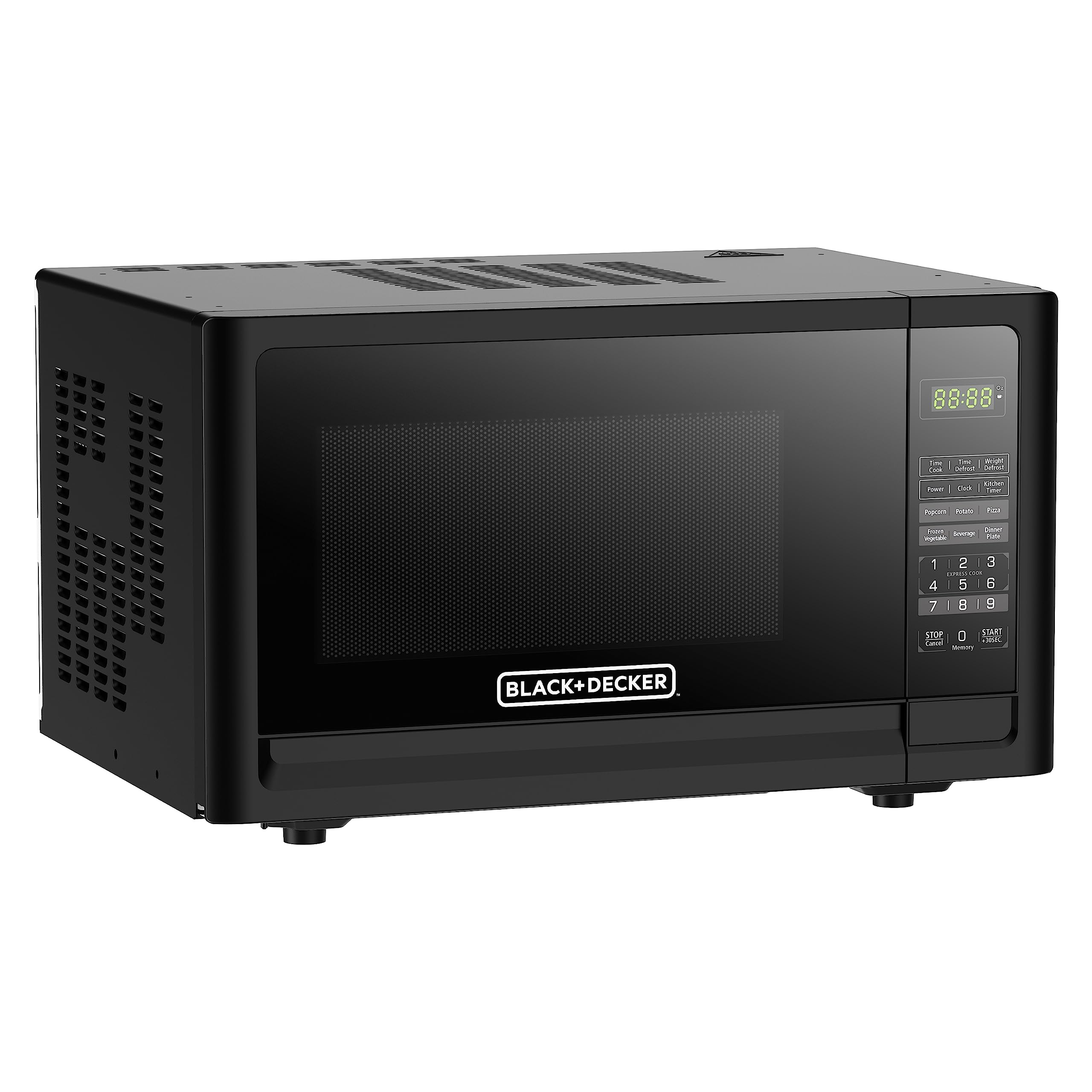 Black+Decker 1.1 Cu. Ft 1000W Countertop Microwave Oven with LED Display & Child Safety Lock - Perfect for Small Kitchens, Dorms, and Office Break Rooms (Black)