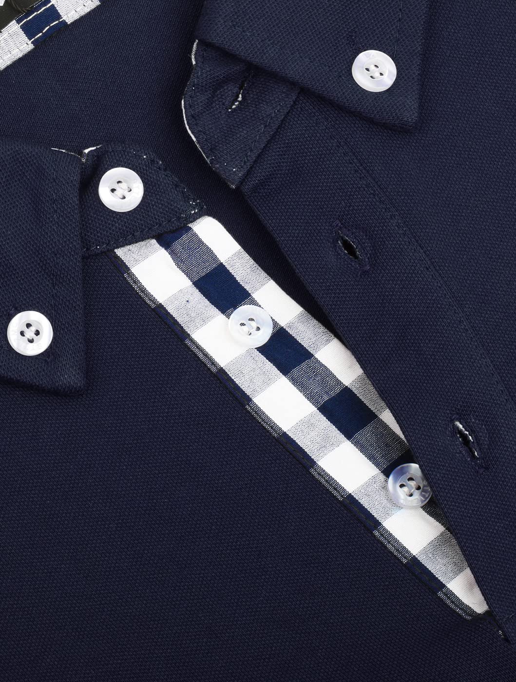 Men's Slim Fit Long Sleeve Plaid Cotton Polo Shirt - Casual Golf Shirt with Collar - Perfect for Golf, Office Wear & Everyday Casual Outfits