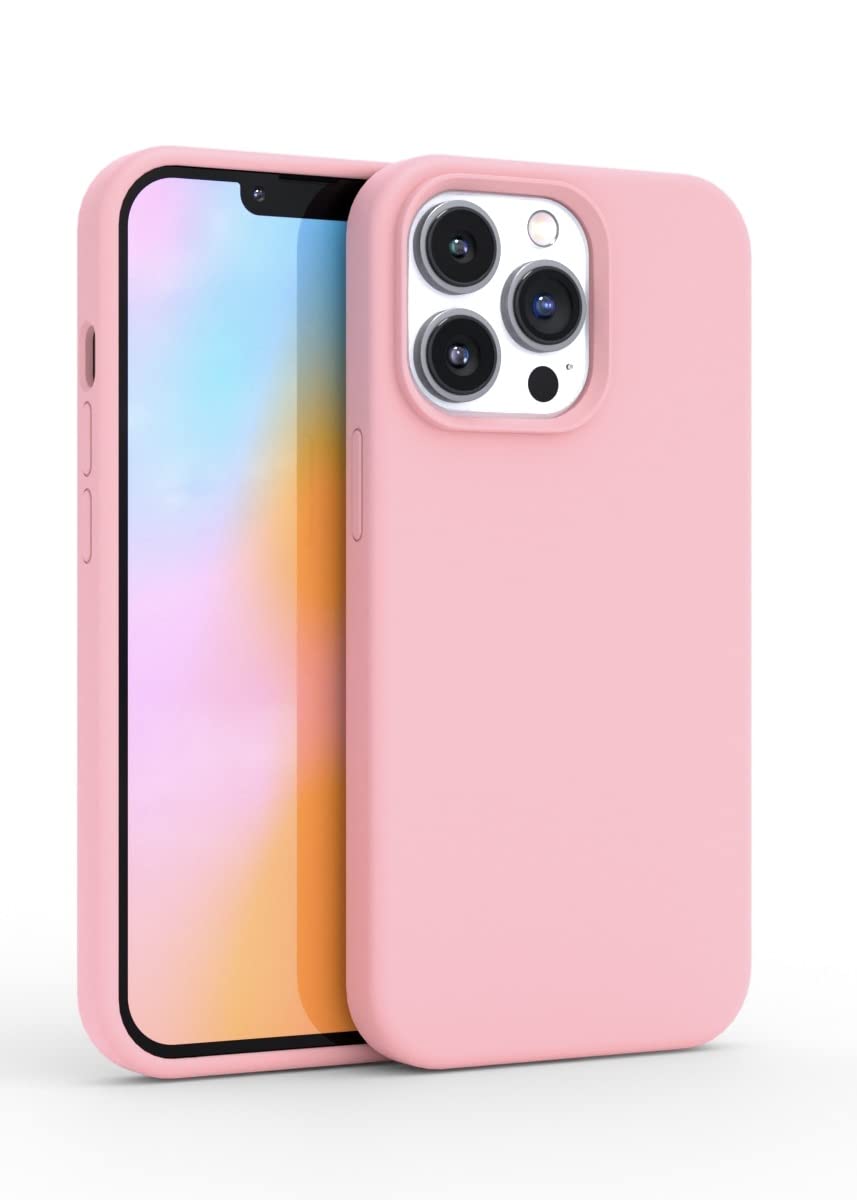 Pastel Pink iPhone 13 Pro Max Case - Liquid Silicone Shockproof Cover with Wireless Charging | Protective Phone Case for Apple iPhone 13 Pro Max - Perfect for Daily Use, Travel & Outdoor Activities