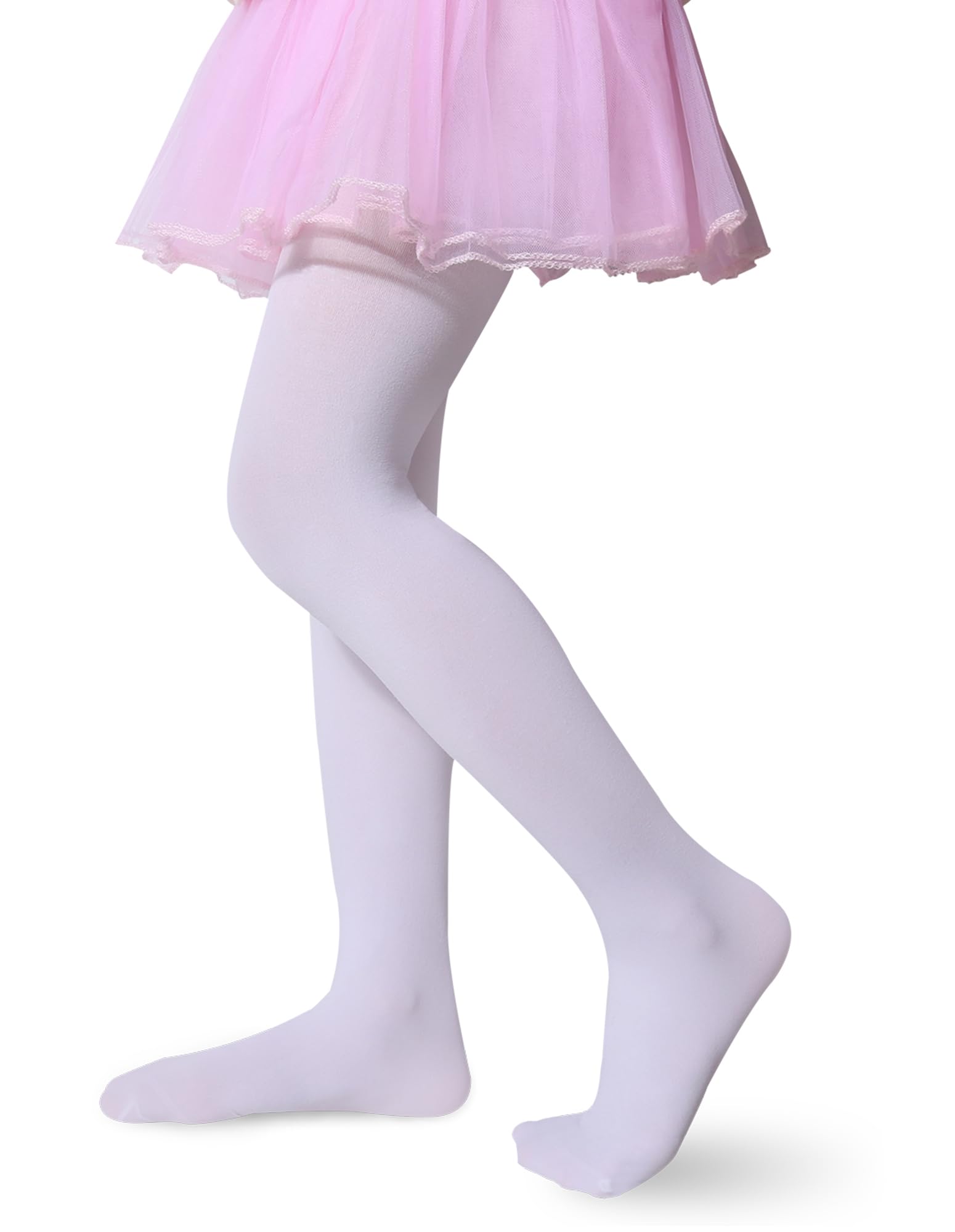 Henwarry 90D Ballet Dance Tights for Girls - Soft Microfiber School Uniform Leggings, Semi-Opaque Footed Stockings | Perfect for Ballet Class, Dance Practice & School Uniforms