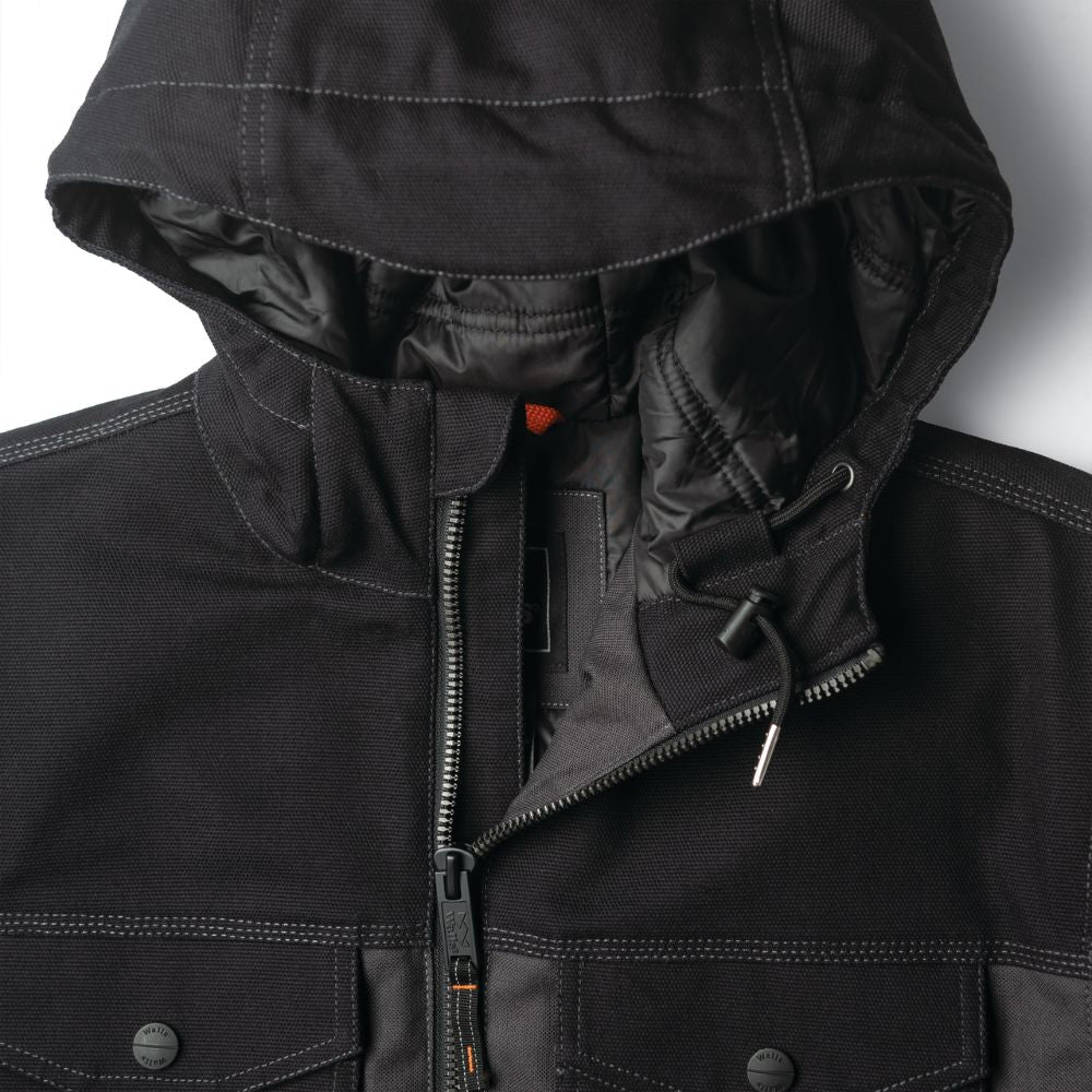 Walls Men's Edgewood Waterproof Duck Insulated Work Coat - Heavy Duty Winter Jacket for Outdoor Construction & Hunting | Black YC12 | Cold Weather Protection for Work & Outdoor Activities