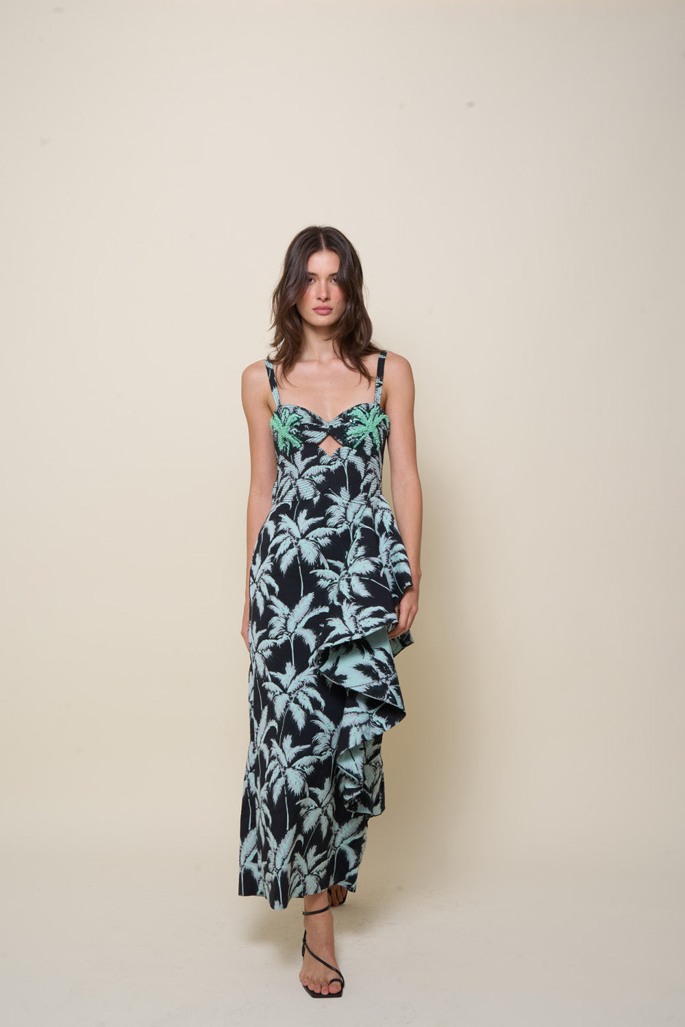 Threaded Palms Dress - Floral Print Summer Maxi Dress for Women | Beach Vacation, Boho Chic Outfit, Casual Wear