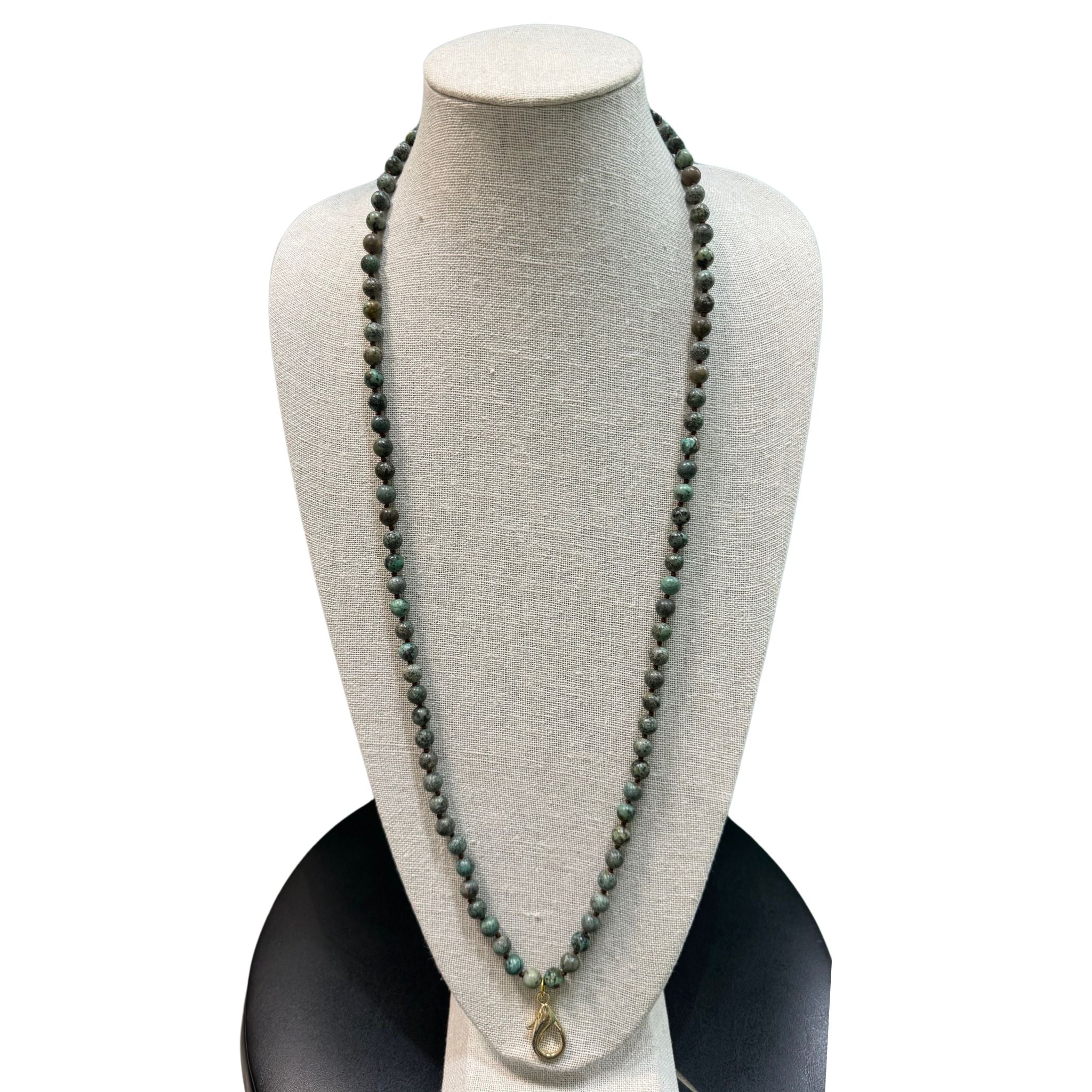 Turquoise Beaded Round Badge Holder - Elegant Lanyard for ID Cards, Name Tags & Conference Passes - Perfect for Work, Events & Security Identification