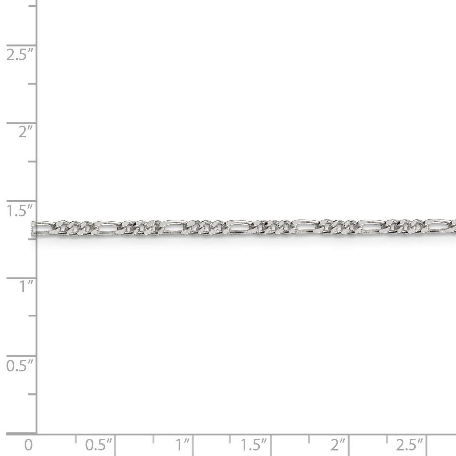 .925 Sterling Silver Figaro Chain Necklace, Bracelet or Anklet - Durable & Hypoallergenic Jewelry for Men & Women - Perfect for Gifts, Weddings & Everyday Wear