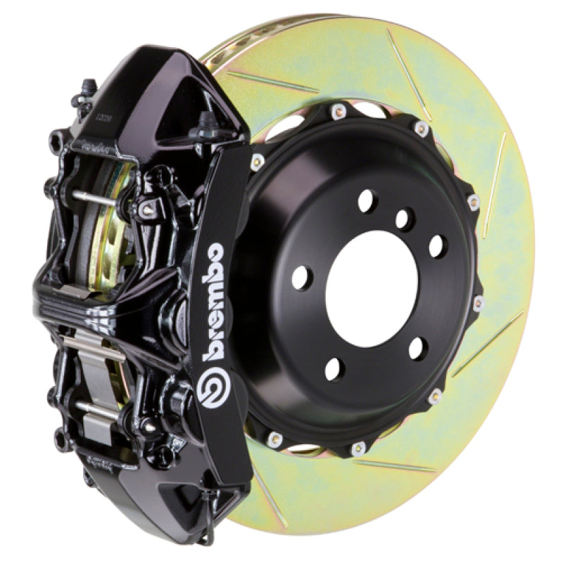 Brembo GT 6-Piston Front Big Brake Kit (Black, T1 Slotted, 14