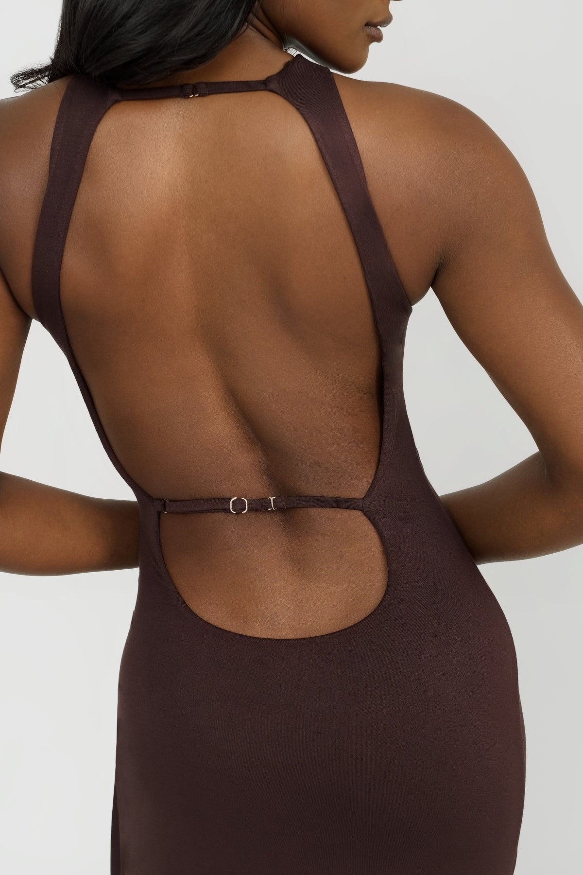 Elegant Capri Maxi Dress in Chocolate Brown - Perfect for Summer Beach Vacations & Casual Outings