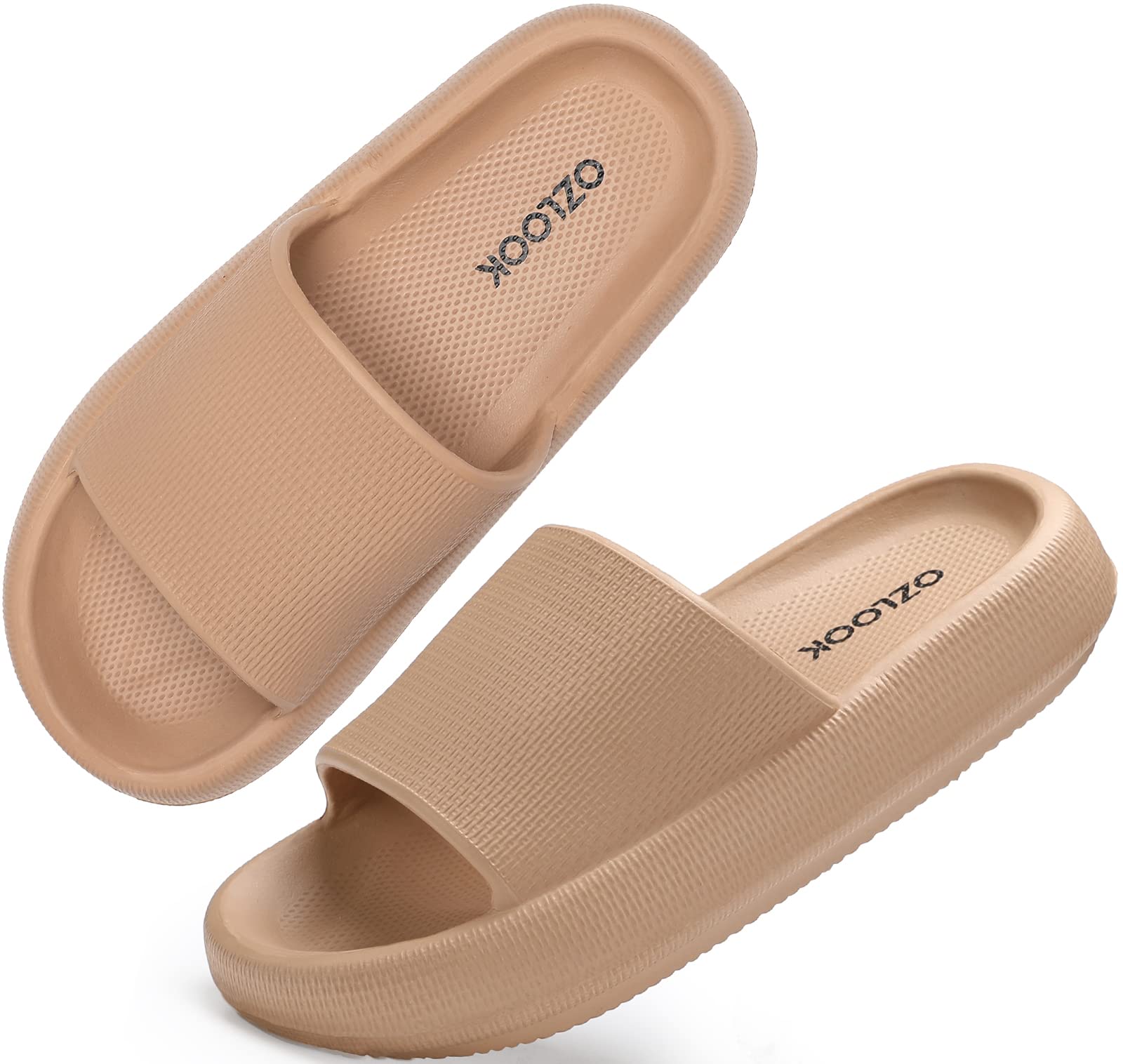 OZLOOK Cloud Slides for Women & Men - Quick-Dry Non-Slip Pillow Sandals with Soft Thick Sole - Comfortable Indoor Outdoor Shower Slippers for Home, Pool, Beach & Gym Use