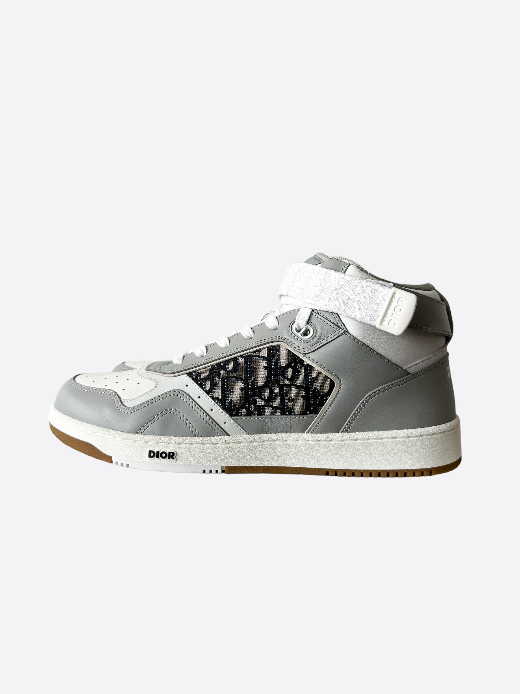 Dior Grey & White Oblique B27 Sneakers for Men - Luxury High-Top Fashion Sneakers | Perfect for Casual Wear, Street Style & Everyday Outfits