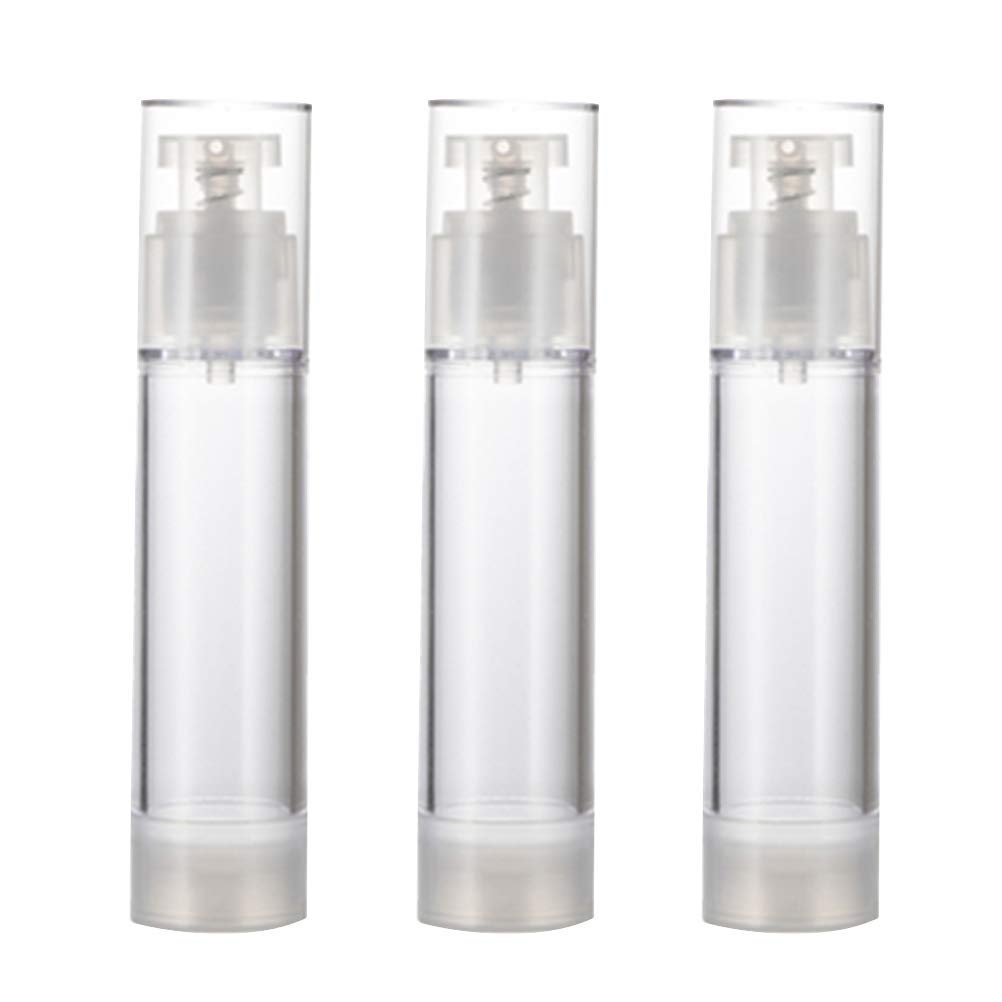 Cabilock 3-Piece Transparent Empty Lotion Bottles Set (50ml) - Leak-Proof Travel Containers for Cosmetics, Shampoo, Essential Oils | Perfect for Outdoor, Gym & Airplane Carry-On