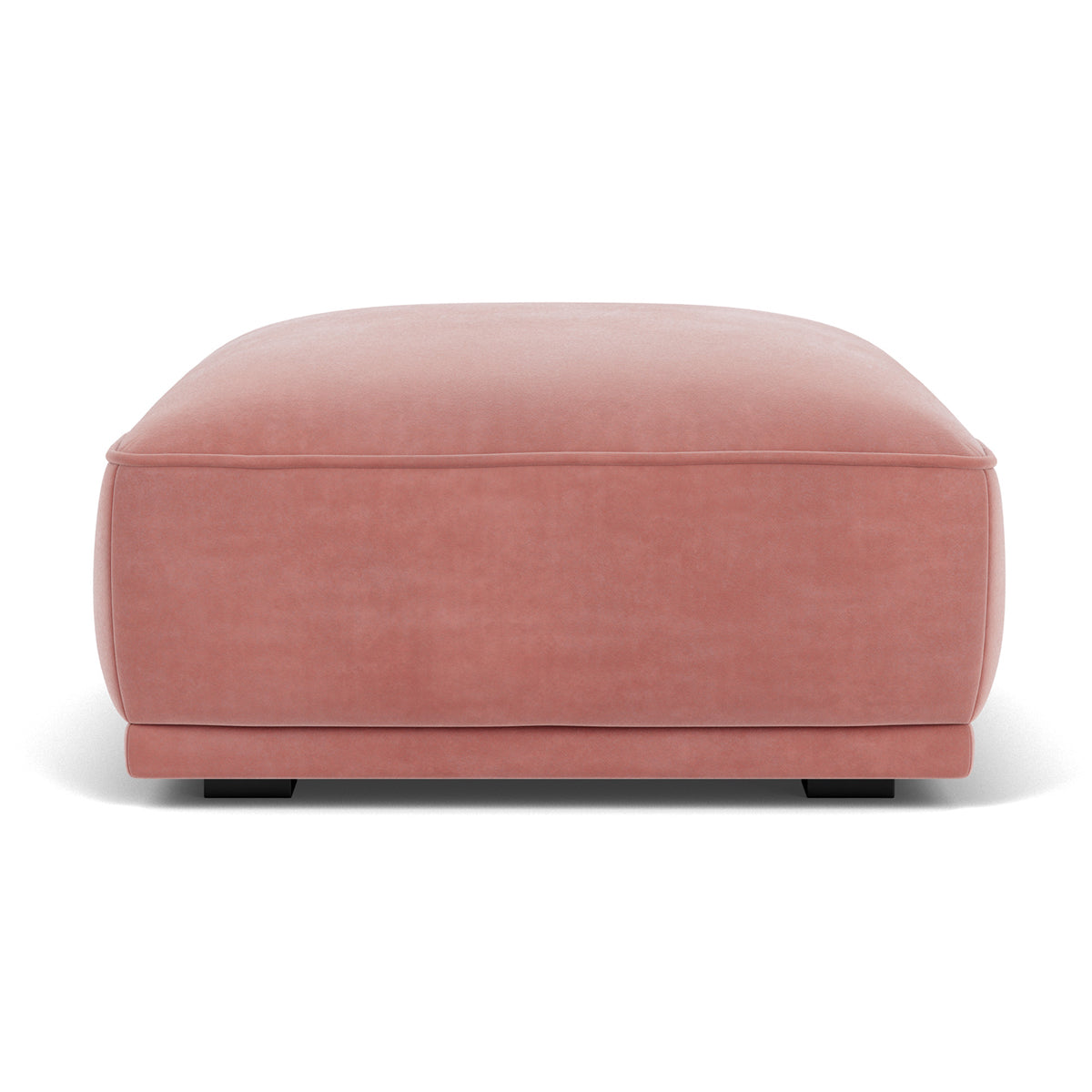 Leonora Velvet Ottoman Stool - Plush Velvet Upholstered Footrest, Storage Bench & Accent Seat for Living Room, Bedroom or Nursery