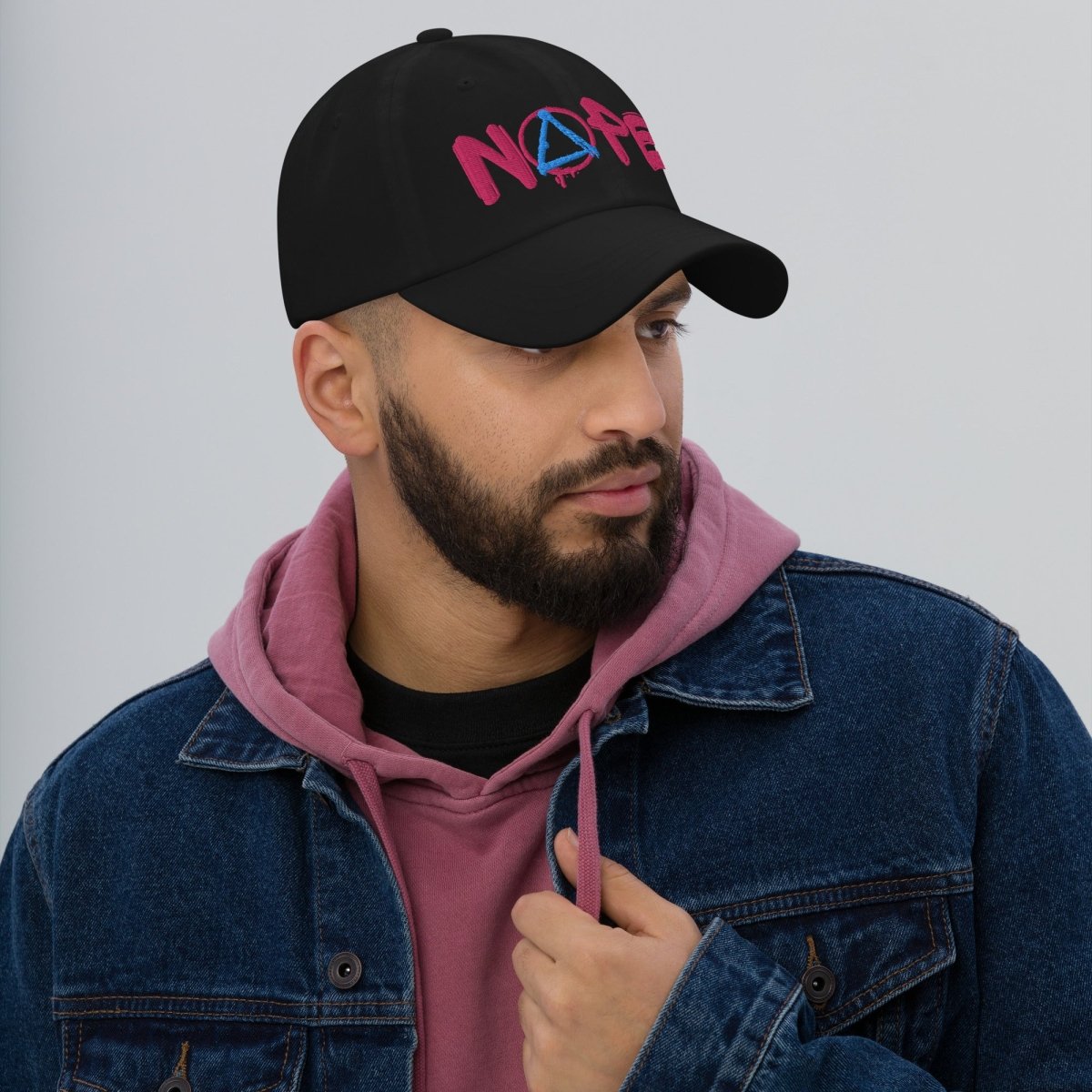 NOPE Embroidered Dad Hat - Adjustable Snapback Cap for Men & Women - Perfect for Casual Wear, Street Fashion, and Outdoor Activities