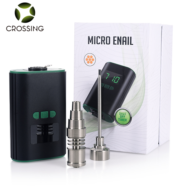 Crossing Tech Micro Enail Kit - Mini Portable Electronic Dab Rig for Concentrates | Perfect for Travel, Home Use & On-the-Go Dabbing