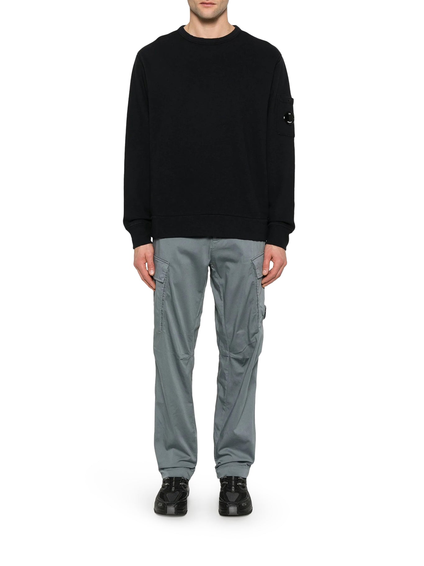 Premium Crewneck Sweatshirt with Embroidered Sleeve Detail - Comfortable Cotton Pullover for Men & Women | Perfect for Casual Wear, Gym, and Outdoor Activities