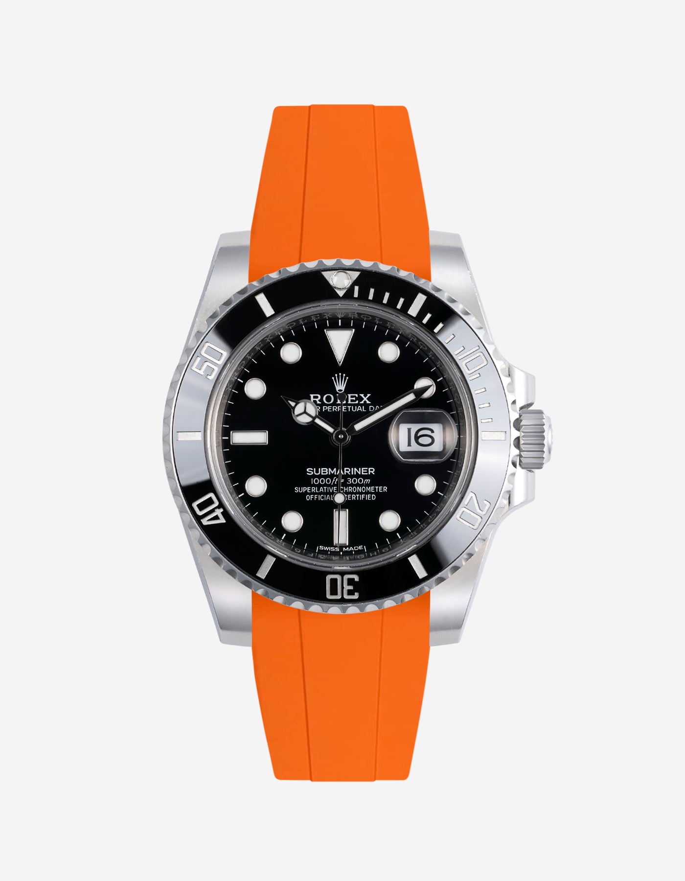 Premium FKM Rubber Watch Band for Rolex Submariner 116610LN - Durable & Comfortable Replacement Strap for Diving, Swimming & Outdoor Activities