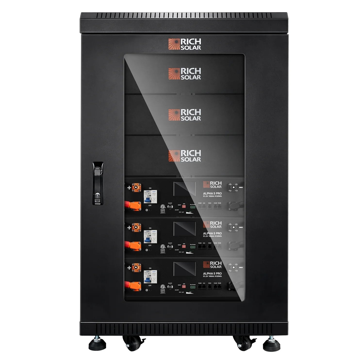 Rich Solar ALPHA 5 PRO Solar Battery Rack - Heavy Duty Mounting System for 12V/24V Batteries - Perfect for Off-Grid Solar Power, RV, Marine & Home Energy Storage