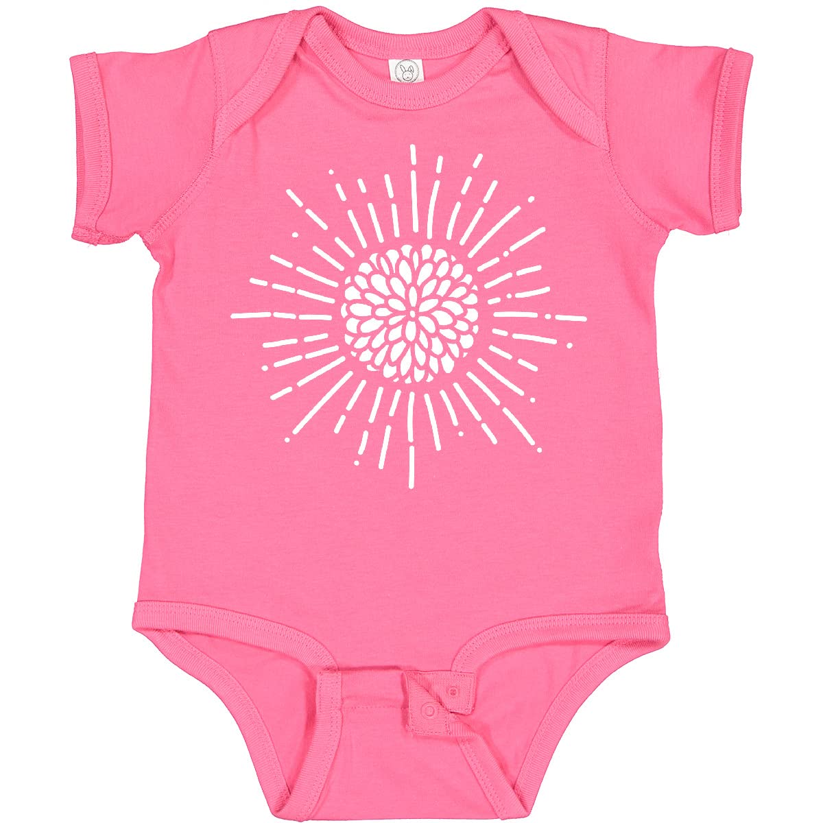 Inktastic Hand Drawn Flower Mum Baby Bodysuit - Soft Cotton Onesie for Newborns & Infants - Perfect for Family Photos, Baby Showers & Everyday Wear