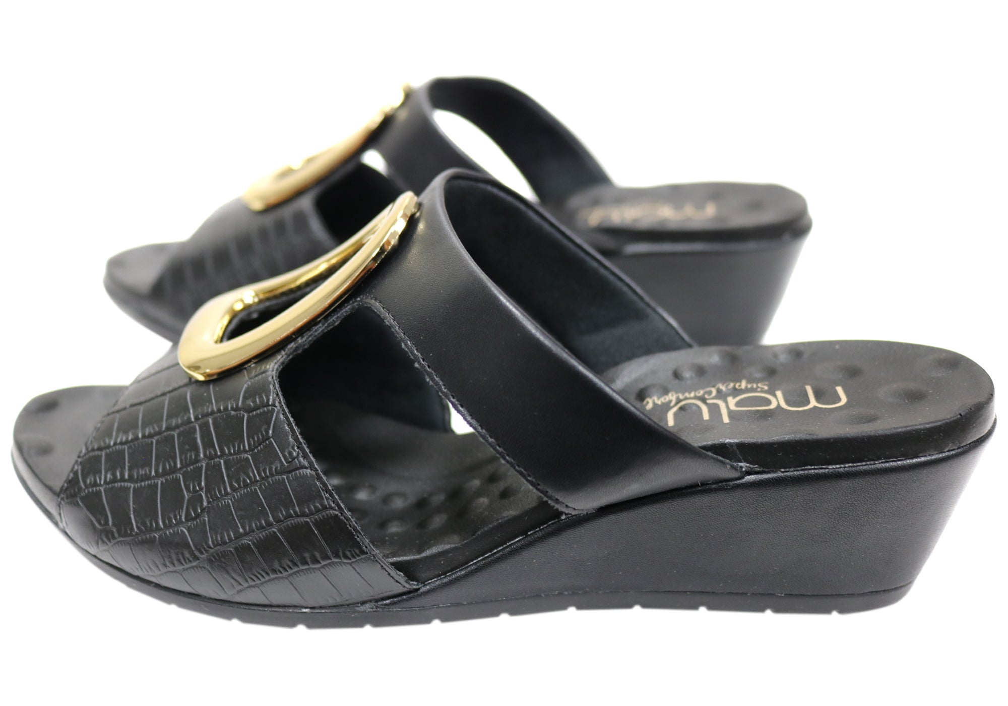 Malu Supercomfort Amosar Women's Comfort Wedge Slides - Made in Brazil - Perfect for Beach, Pool, and Casual Summer Outfits
