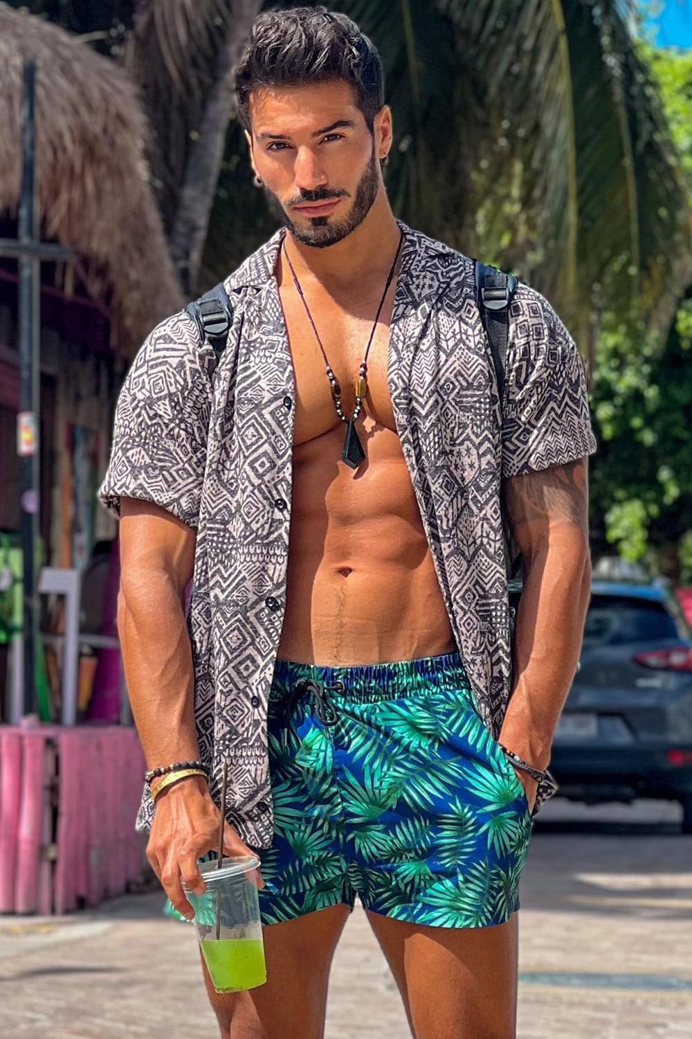 GINGTTO Men's Quick-Dry Swim Trunks with Mesh Lining - Comfortable Beach Shorts for Swimming, Surfing & Summer Vacation