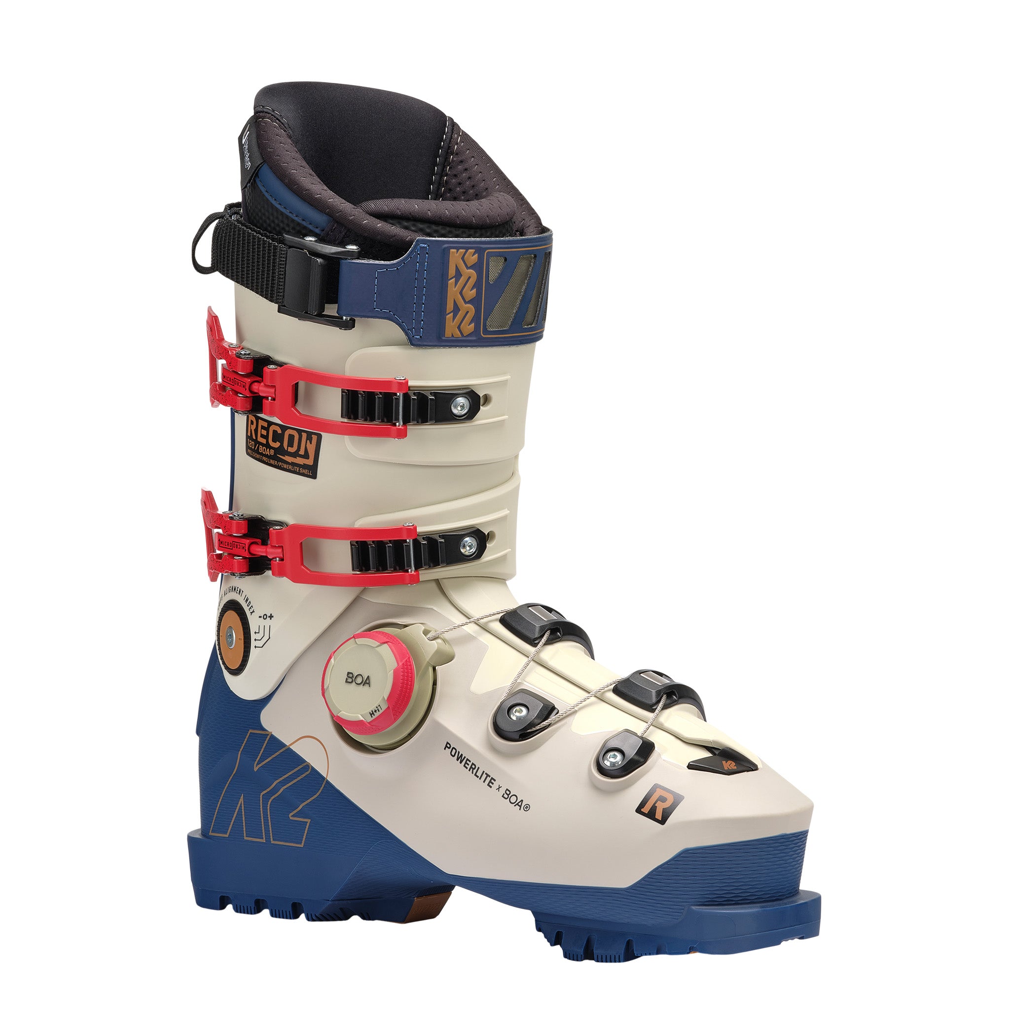 K2 Recon 120 BOA® Ski Boots 2026 - Men's & Women's Alpine Skiing Boots with BOA Fit System for Comfort & Performance - Perfect for Downhill Skiing, Freeride & All-Mountain Terrain