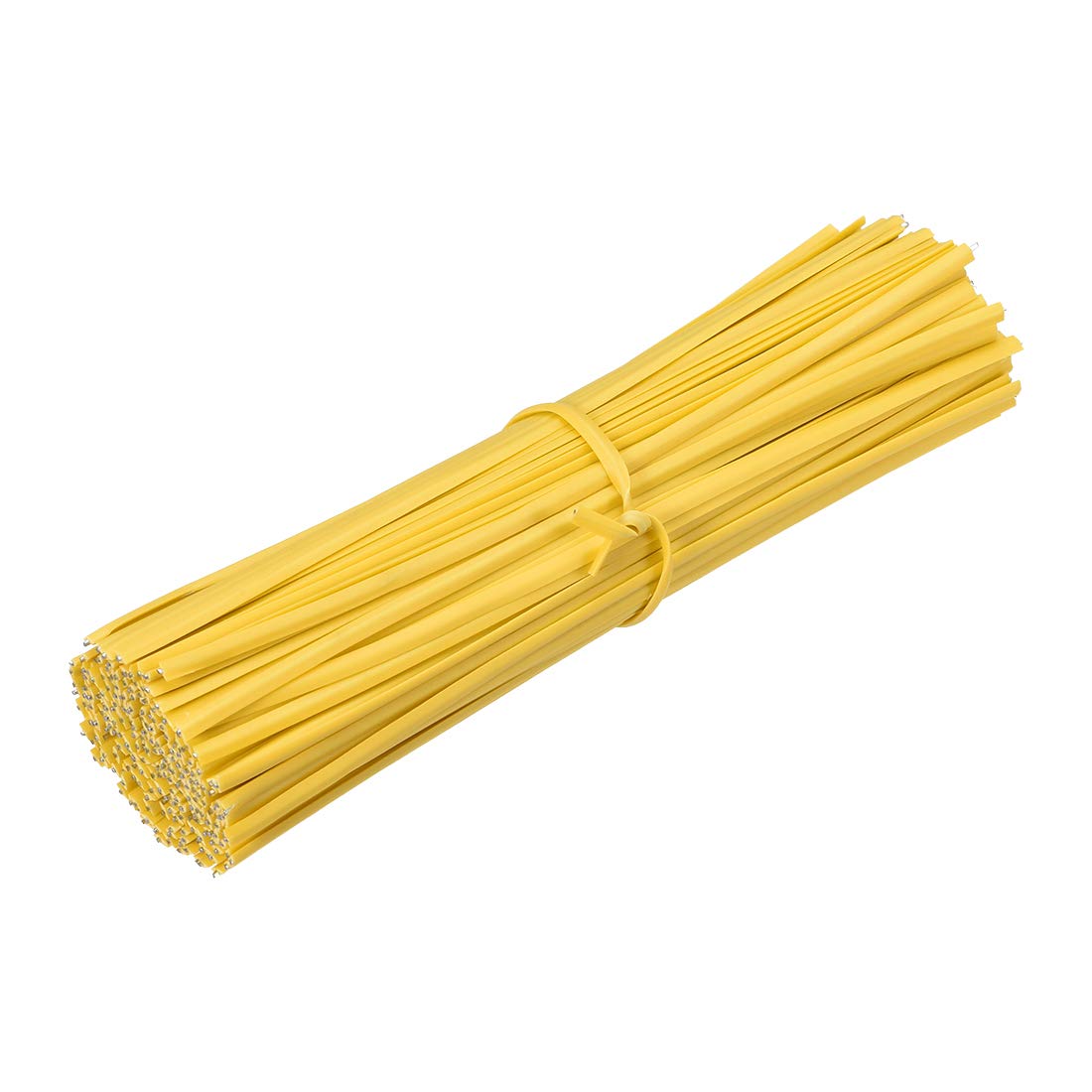 uxcell Metallic Twist Ties 100mm x 2mm Plastic Yellow Cable Cord Ties 500pcs - Perfect for Organizing Wires, Bundling Plants & Securing DIY Projects