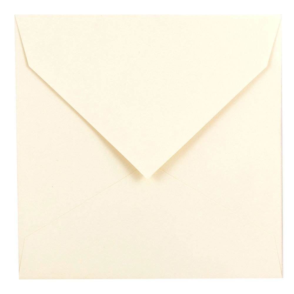 JAM PAPER 7.5 x 7.5 Inch Square Invitation Envelopes with Euro Flap - Natural White - Bulk 250/Box - Perfect for Wedding Invitations, Greeting Cards & Business Correspondence