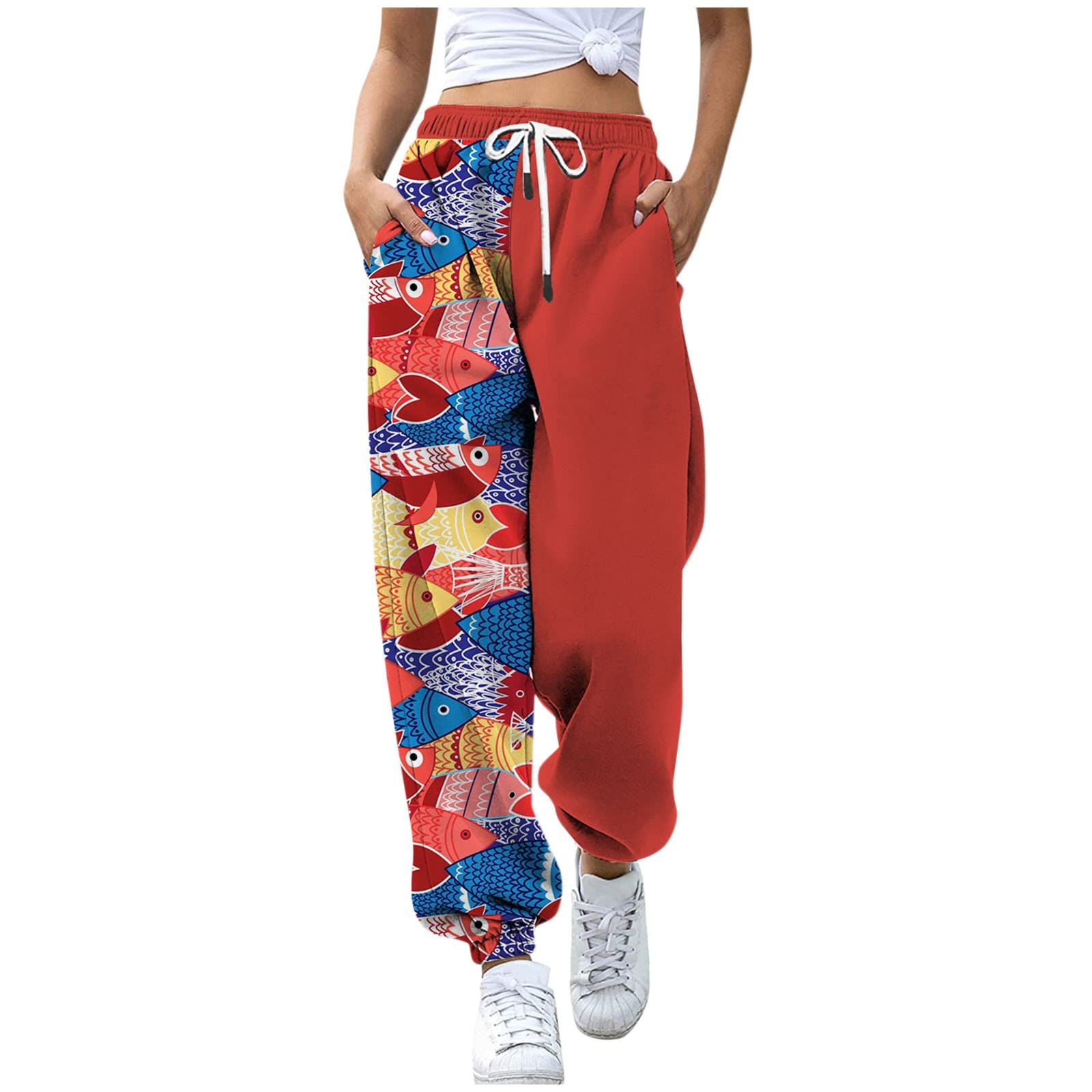Xiloccer Women's Capri Hiking Pants - Retro Drawstring Yoga Leggings for Gym, Jogging & Outdoor Activities | Comfortable Workout Sweatpants for Women