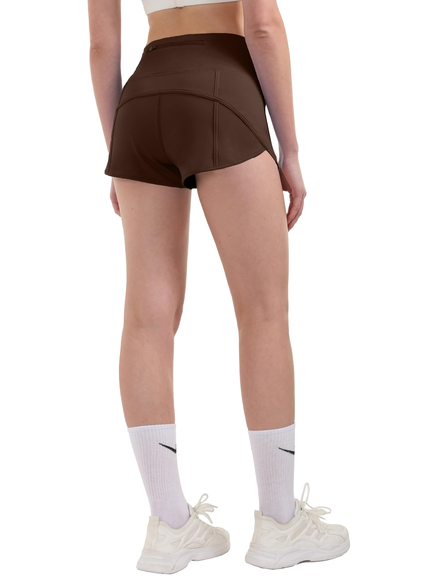 **Aurefin Women's High Waisted Running Shorts with Liner - Quick Dry Athletic Gym Shorts, 2.5'' Inseam with Zipper Pocket - Perfect for Jogging, Yoga & Workouts**